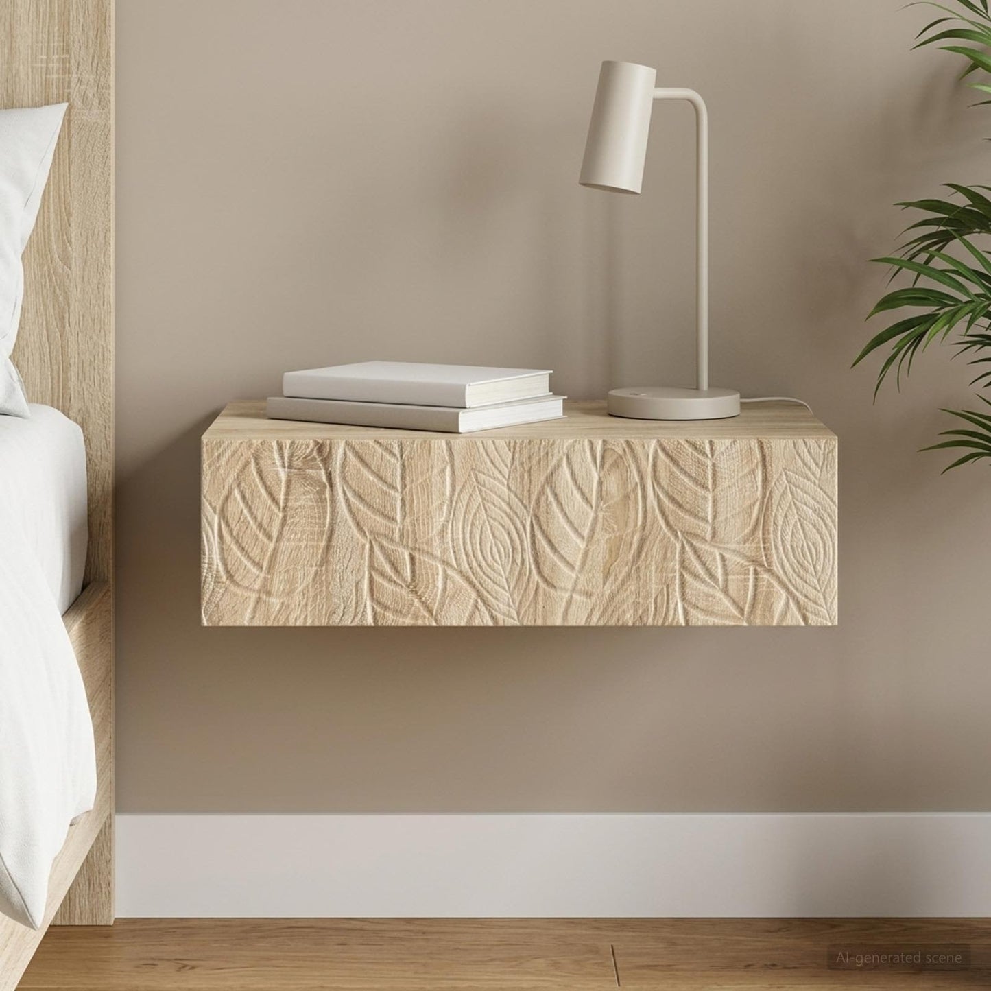 Wall-Mounted Side Table Sonoma Oak 59 x 34.5 x 17 cm