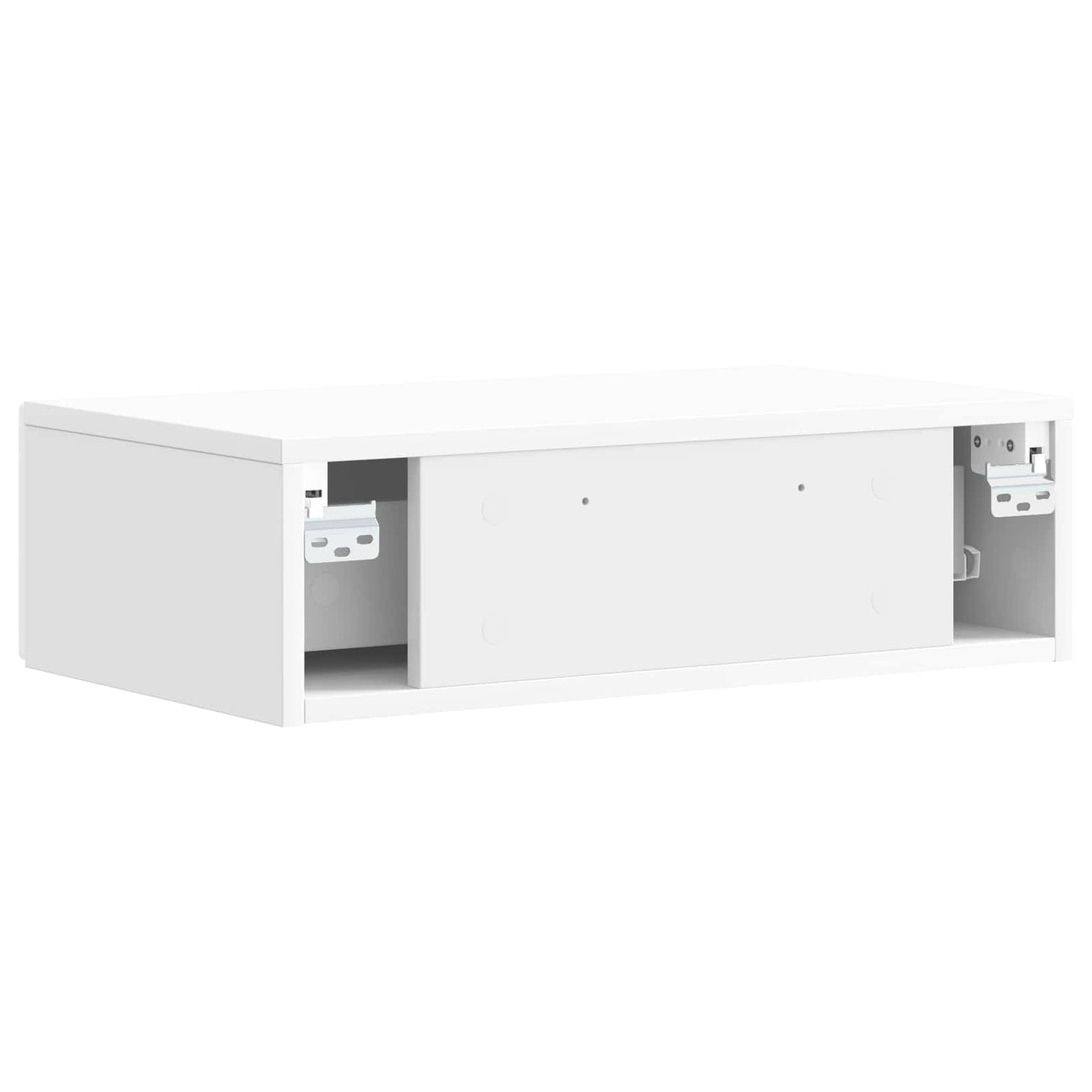Wall-Mounted Side Table High Gloss White 59 x 34.5 x 17 cm