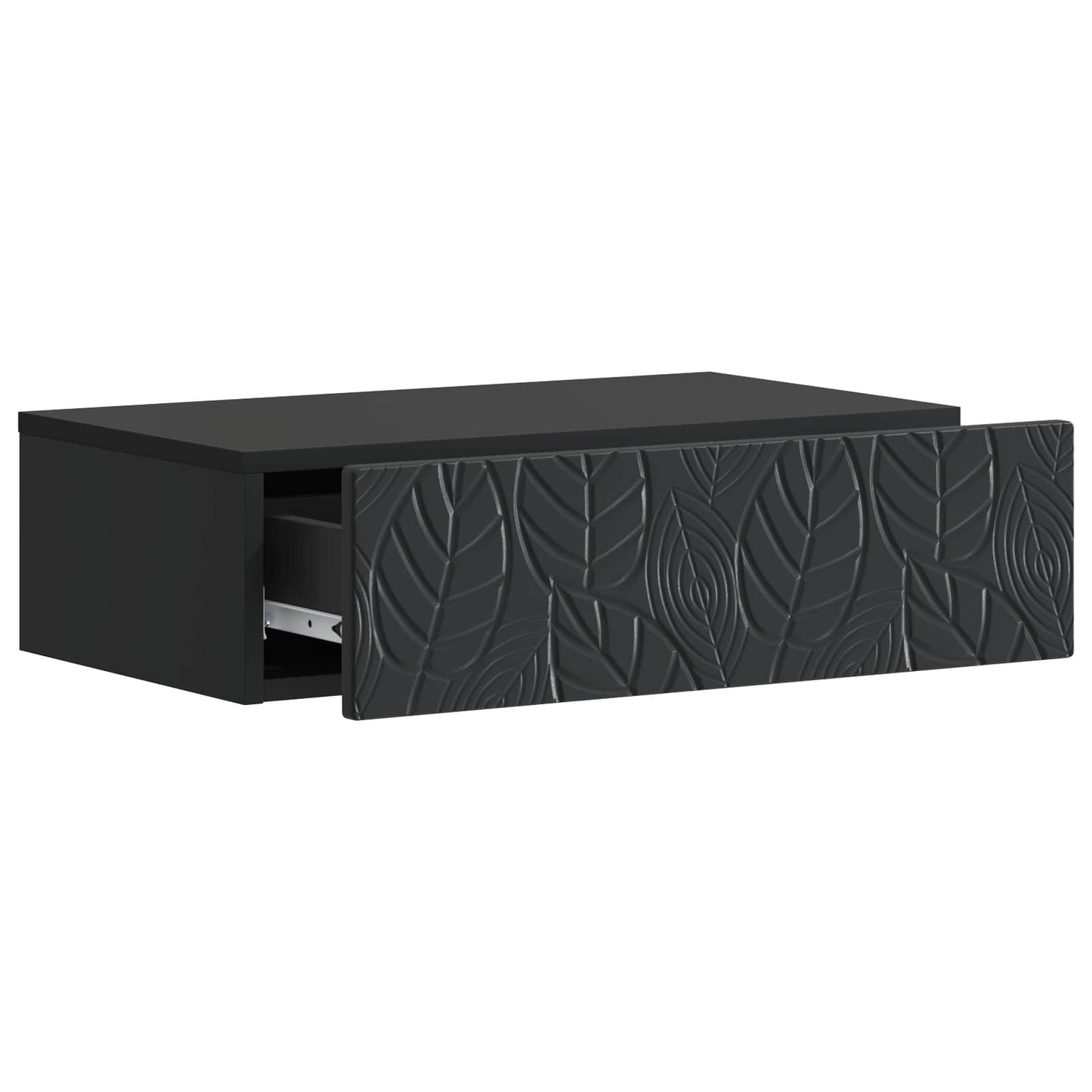 Wall-Mounted Side Table Black 87.5 x 34.5 x 17 cm