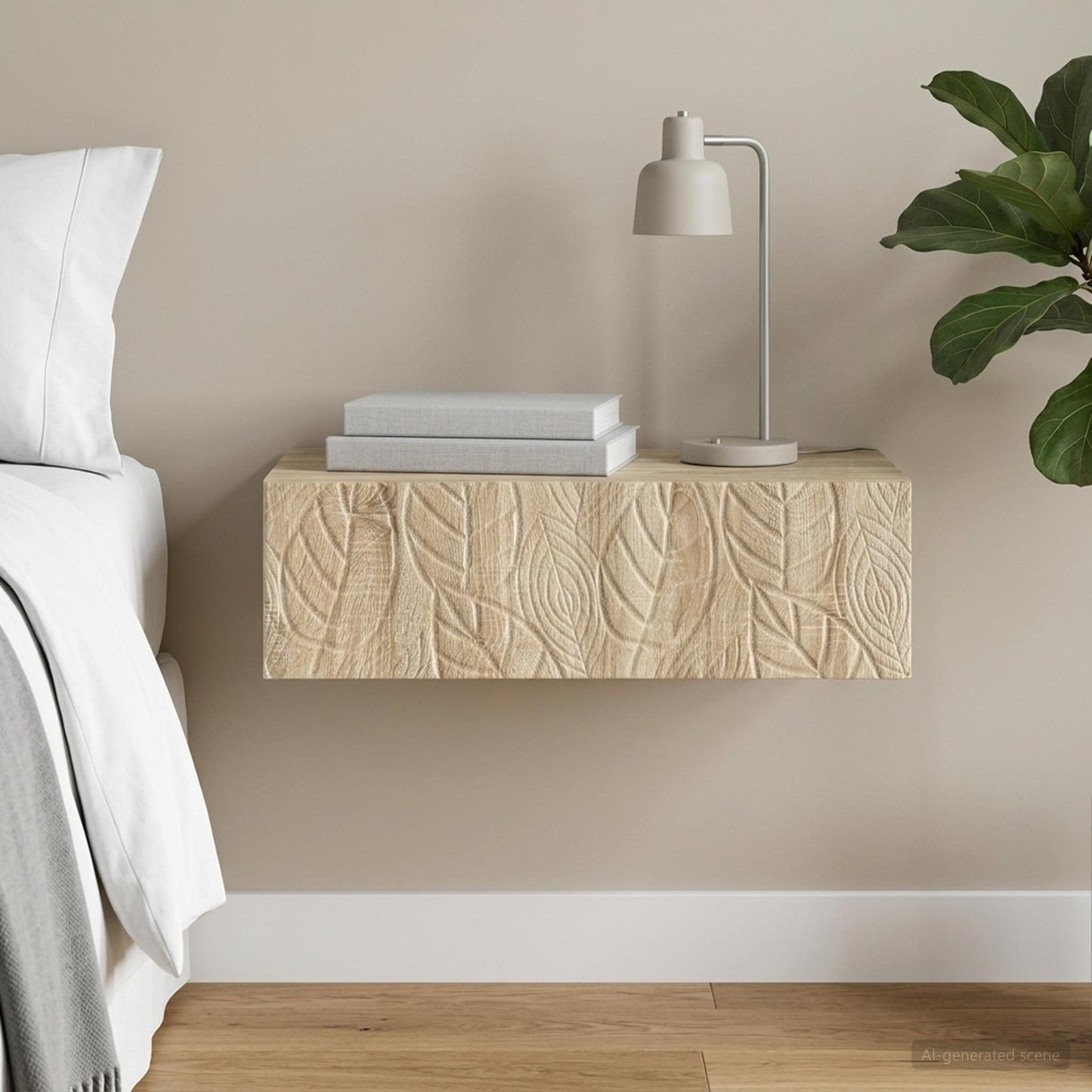 Wall-Mounted Side Table Sonoma Oak 87.5 x 34.5 x 17 cm