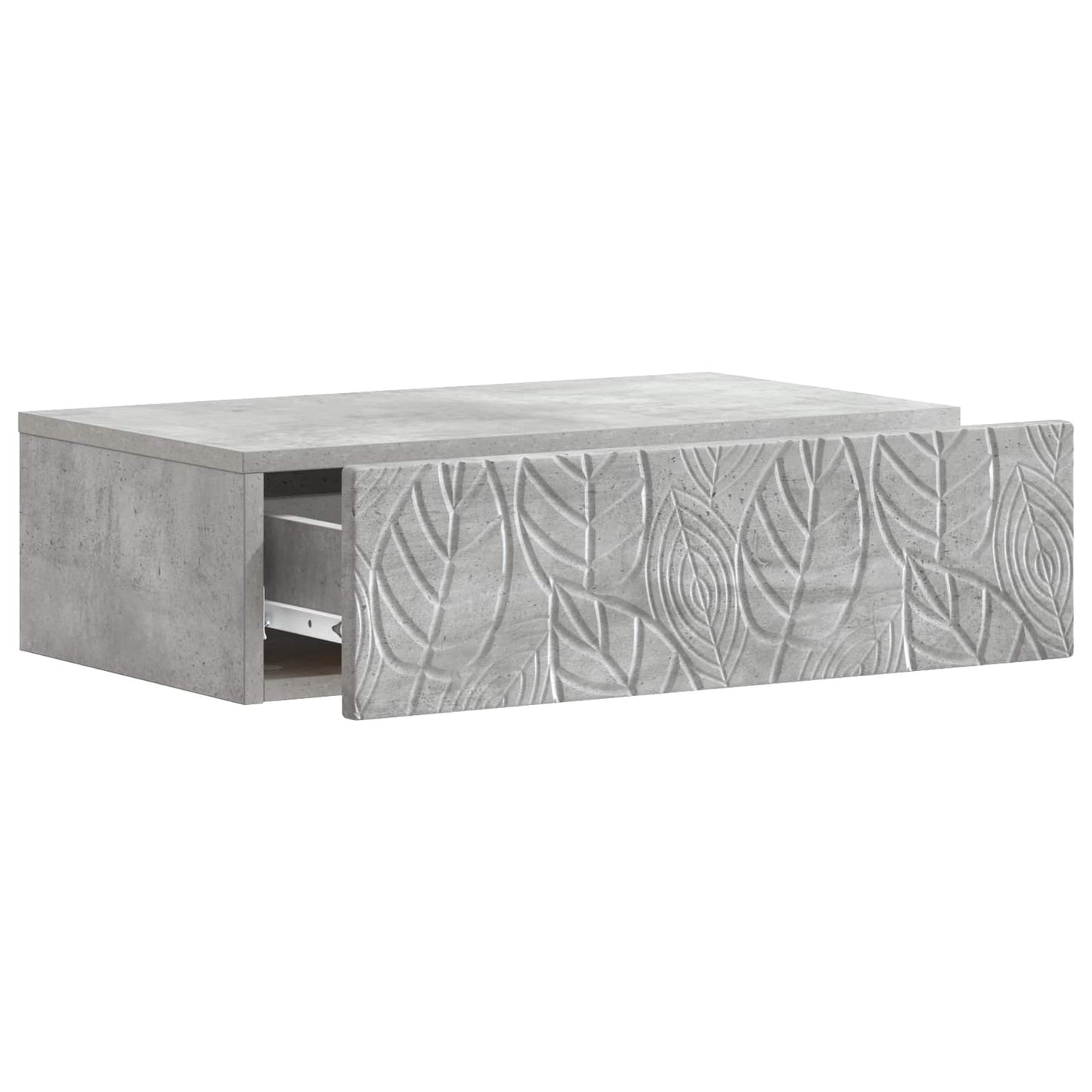 Wall-Mounted Side Table Concrete Grey 87.5 x 34.5 x 17 cm