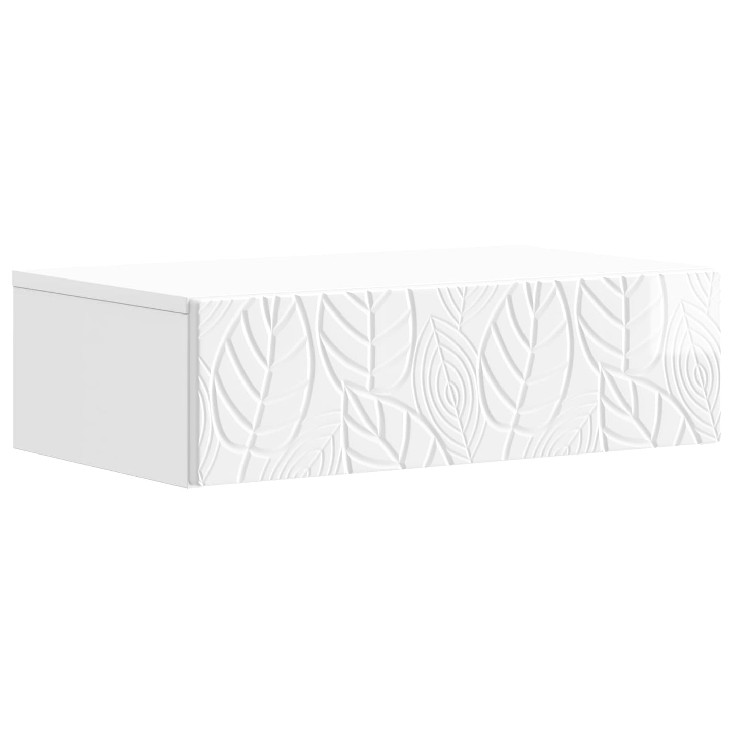 Wall-Mounted Side Table High Gloss White 87.5 x 34.5 x 17 cm