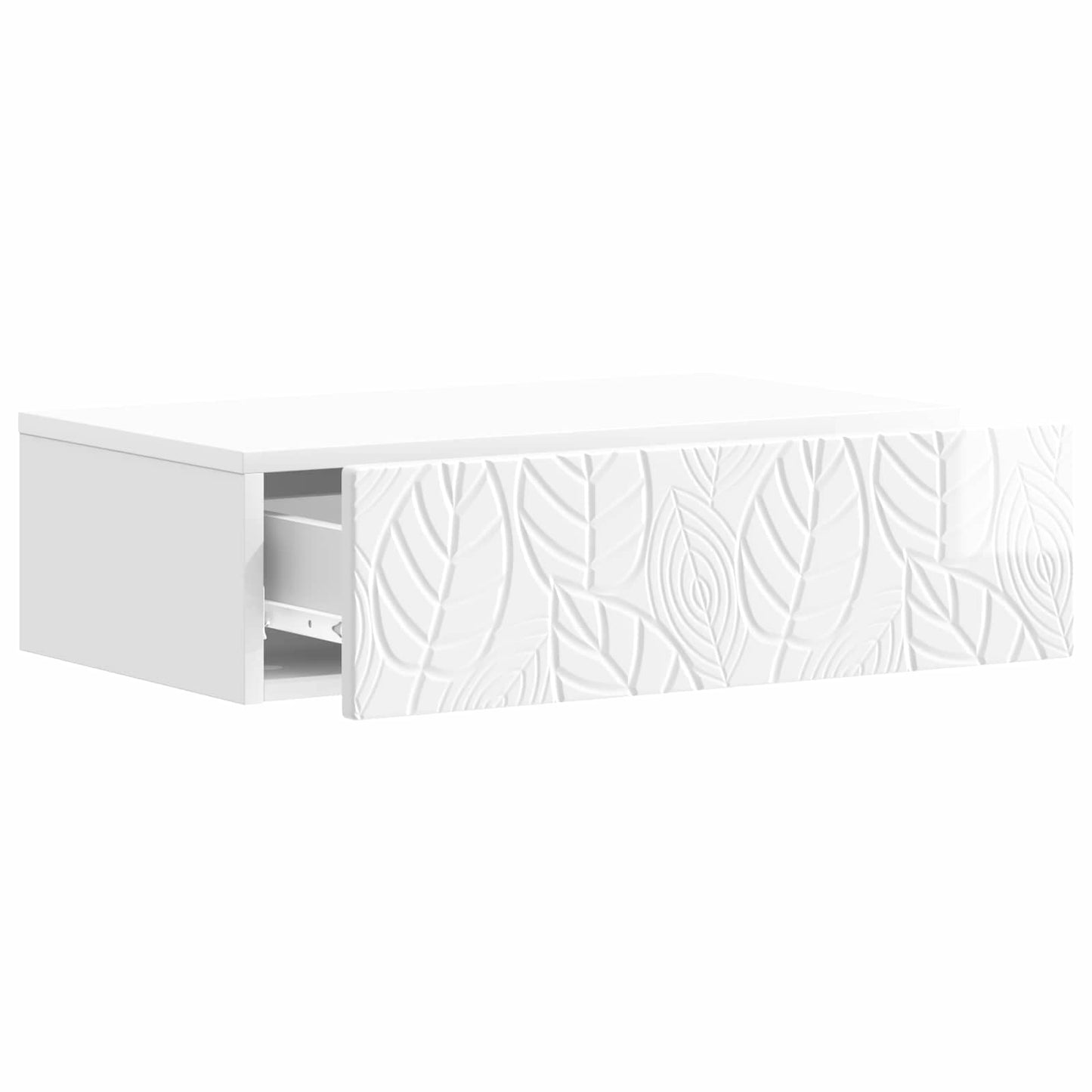 Wall-Mounted Side Table High Gloss White 87.5 x 34.5 x 17 cm