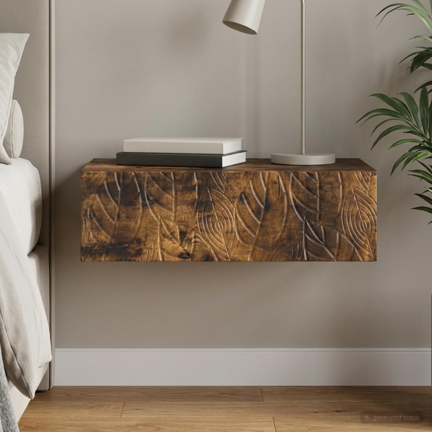 Wall-Mounted Side Table 87.5 x 34.5 x 17 cm Engineered Wood