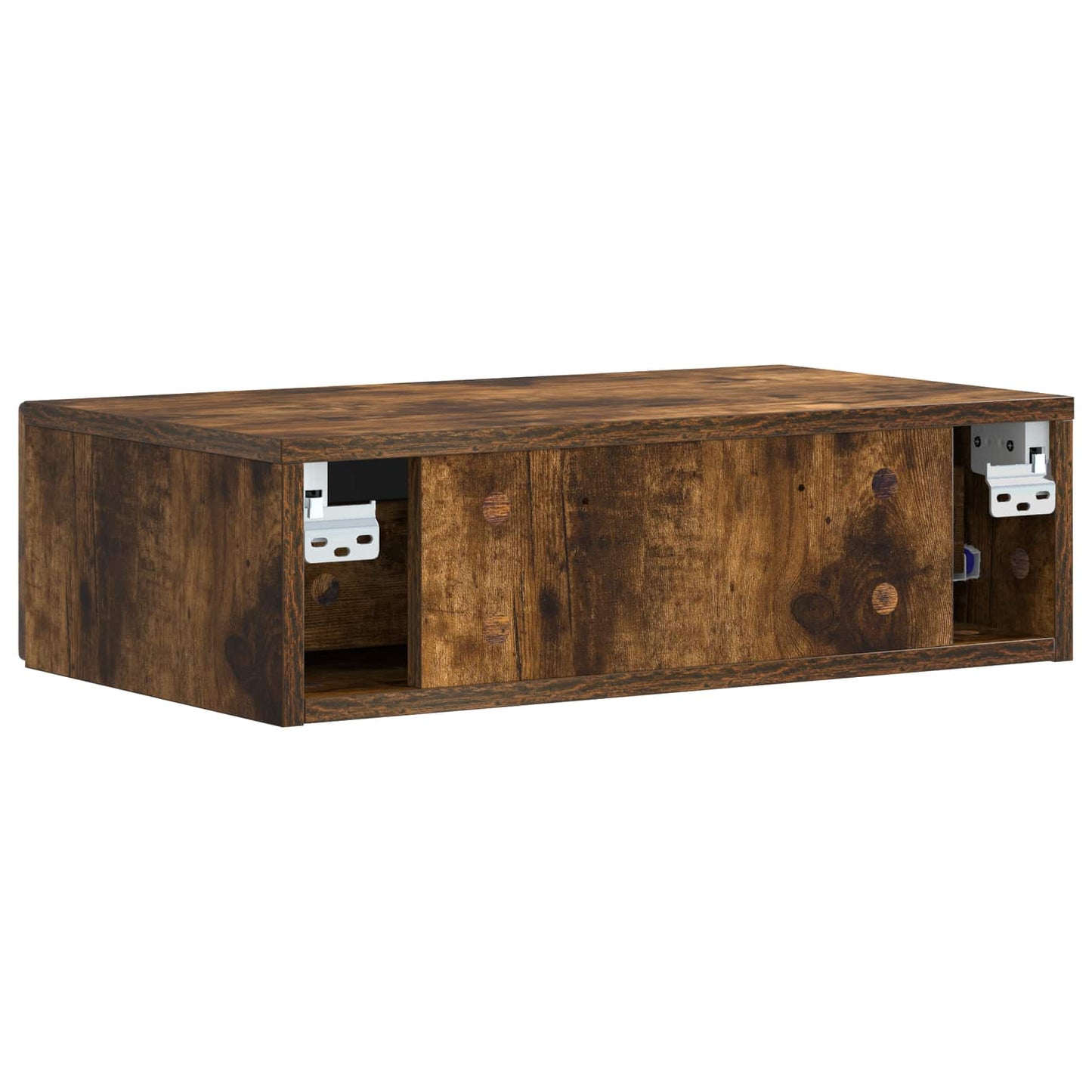 Wall-Mounted Side Table Smoked Oak 87.5 x 34.5 x 17 cm