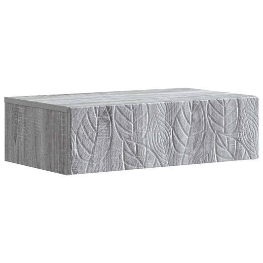 Wall-Mounted Side Table Grey Sonoma 87.5 x 34.5 x 17 cm