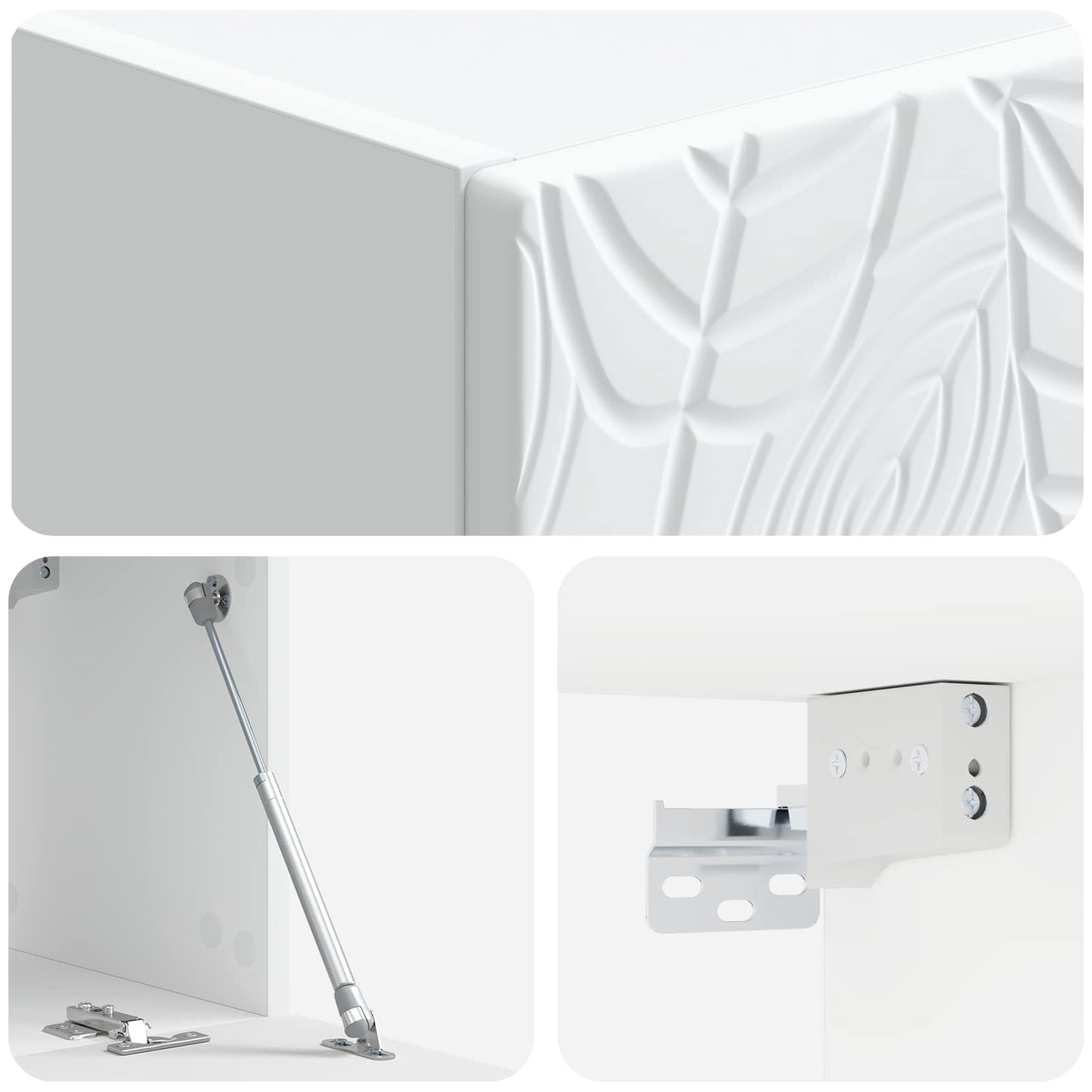 Wall-Mounted TV Cabinet 59.5 x 41 x 30 cm White Engineered Wood