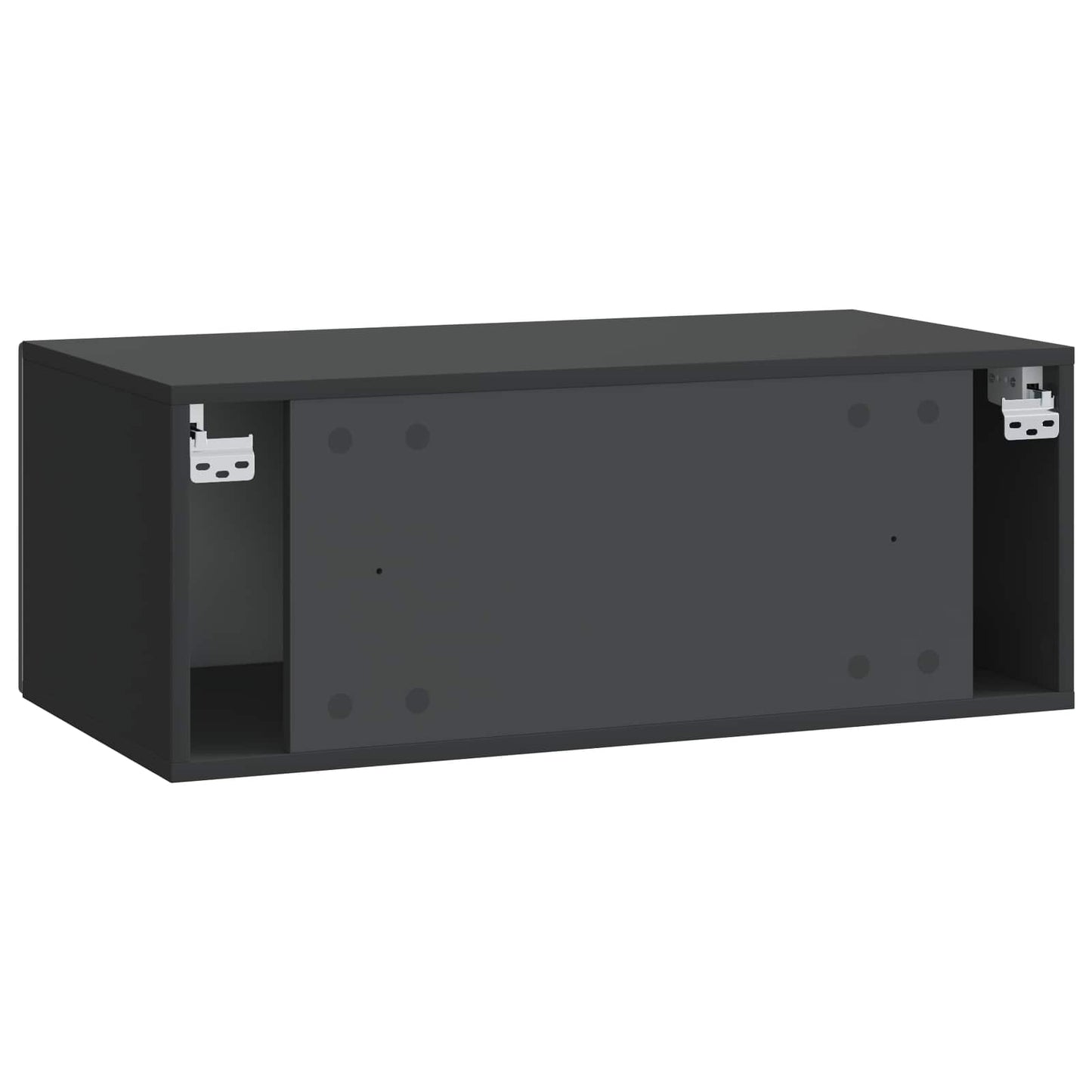 Wall-Mounted TV Cabinet 59.5 x 41 x 30 cm Black Engineered Wood