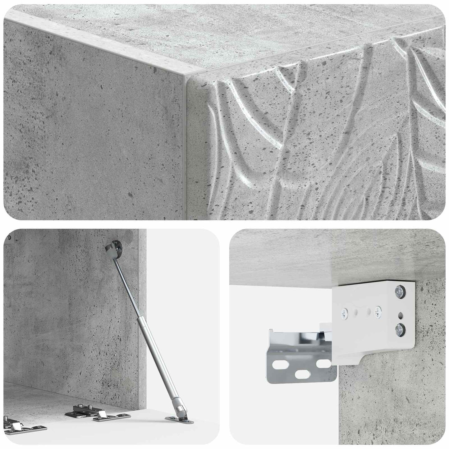 Wall-Mounted TV Cabinet 98 x 41 x 30 cm Concrete Grey