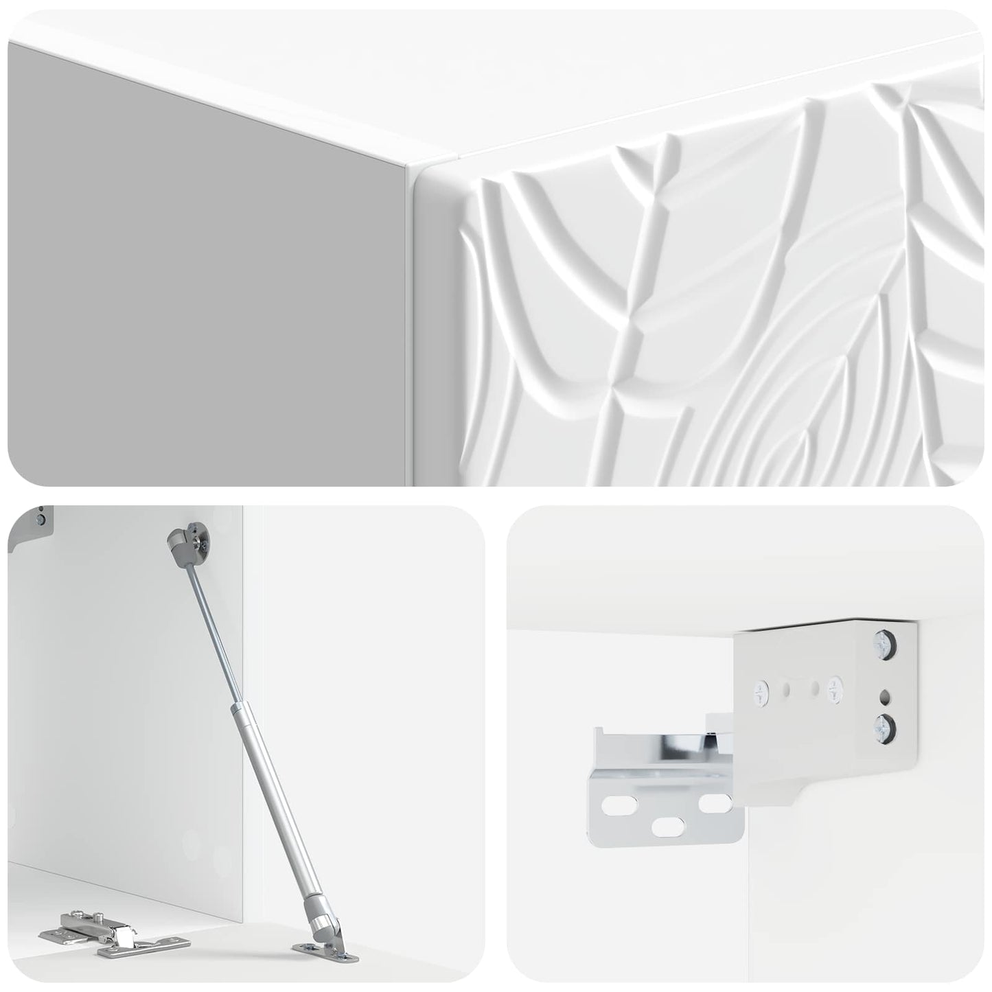 Wall-Mounted TV Cabinet 98 x 41 x 30 cm High Gloss White