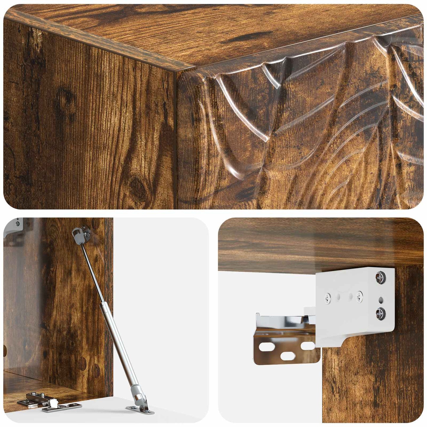 Wall-Mounted TV Cabinet 98 x 31 cm Smoked Oak Engineered Wood