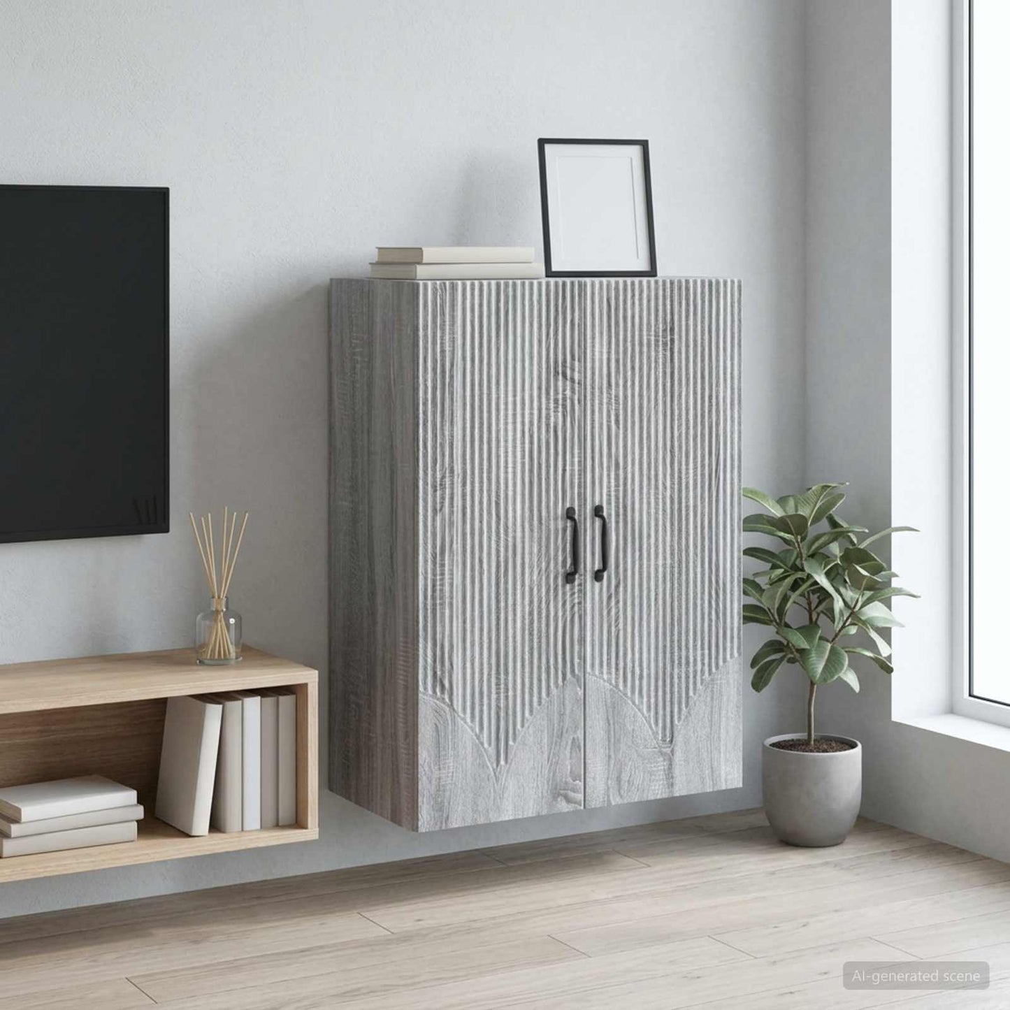 Wall-Mounted Cabinet Grey Sonoma 66 x 34.5 x 90 cm