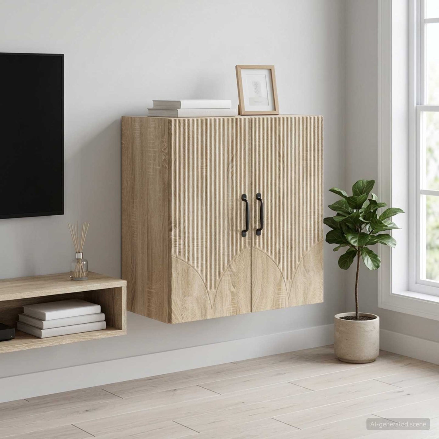 Wall-Mounted Cabinet Sonoma Oak 59 x 31 x 60 cm Engineered Wood