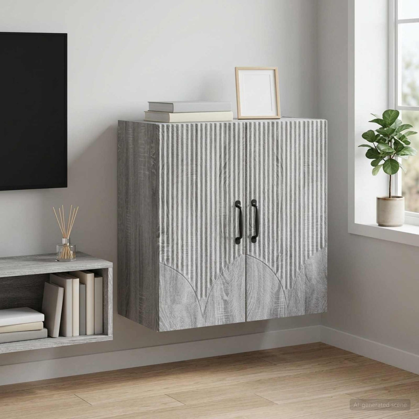Wall-Mounted Cabinet Grey Sonoma 59 x 31 x 60 cm