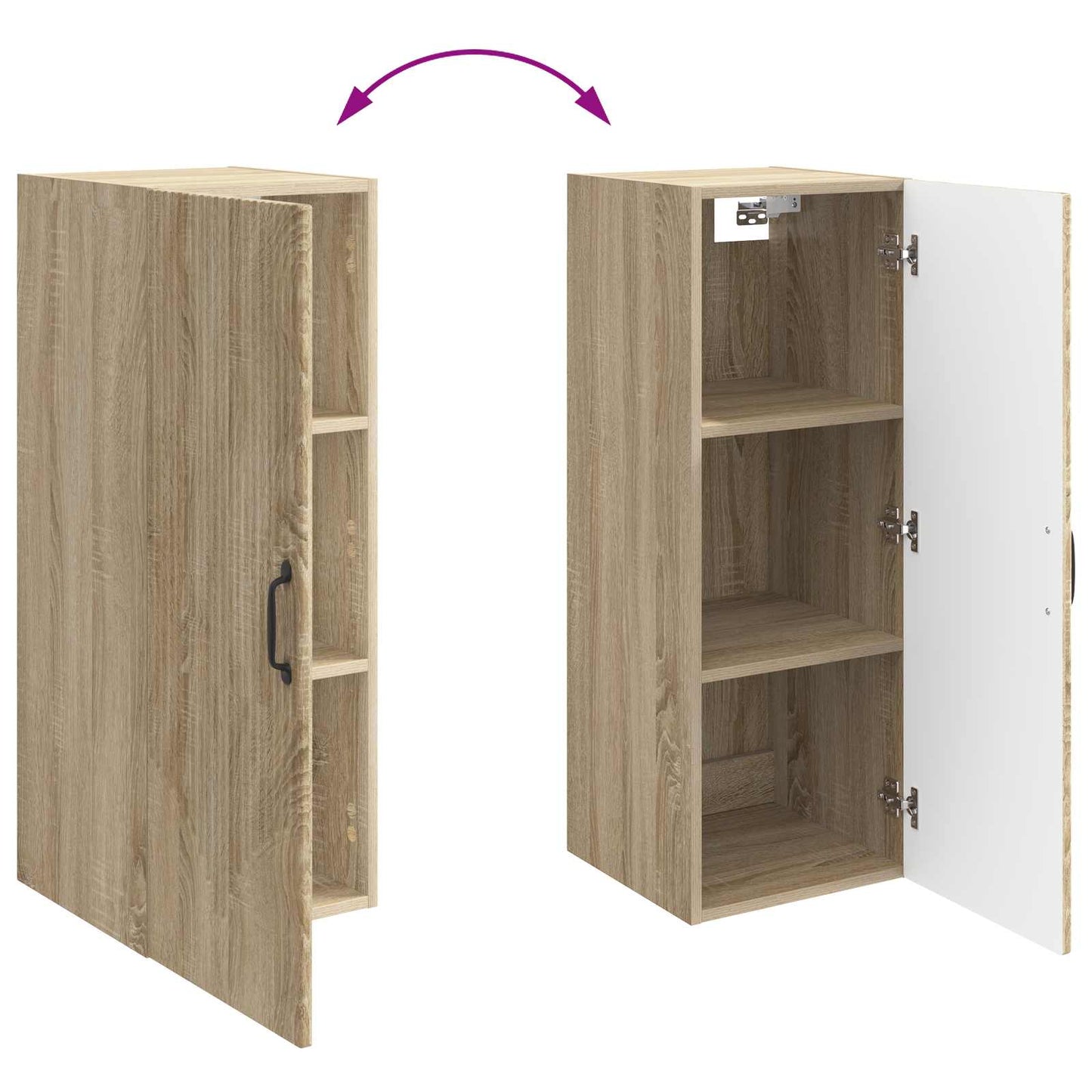 Wall-Mounted Cabinet Sonoma Oak 33 x 34.5 x 90 cm