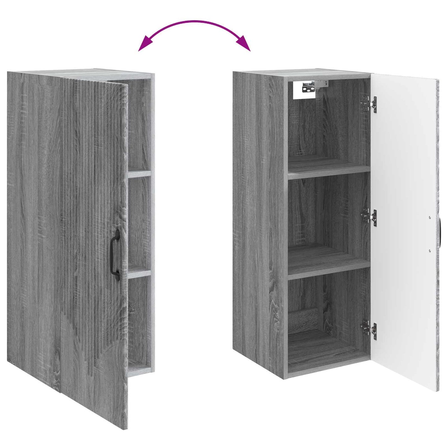 Wall-Mounted Cabinet Grey Sonoma 33 x 34.5 x 90 cm