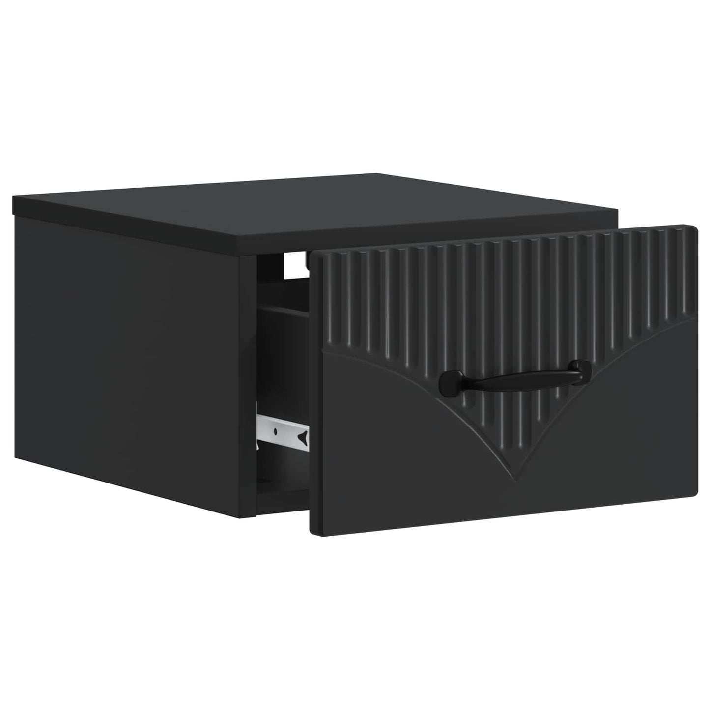 Wall-Mounted Bedside Cabinet 2 pcs Black 34.5 x 33 x 20 cm