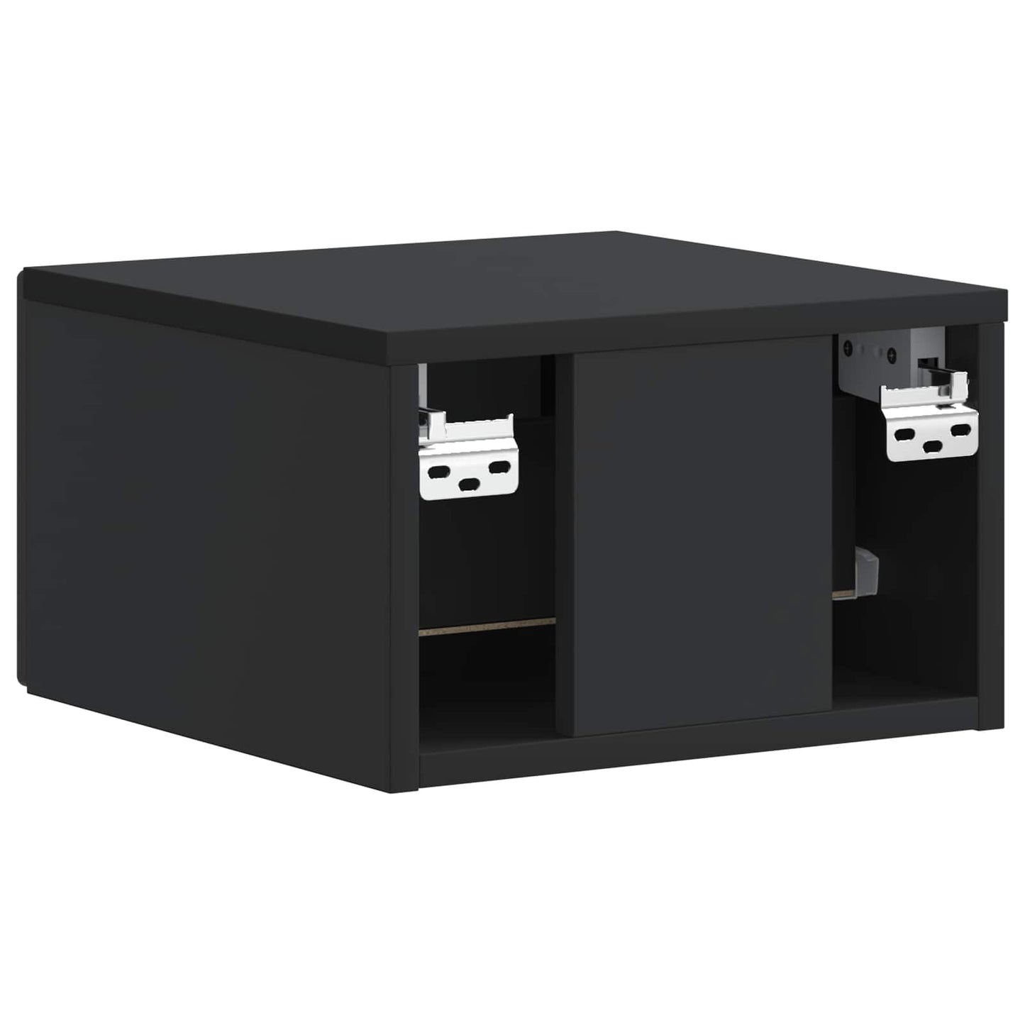 Wall-Mounted Bedside Cabinet 2 pcs Black 34.5 x 33 x 20 cm