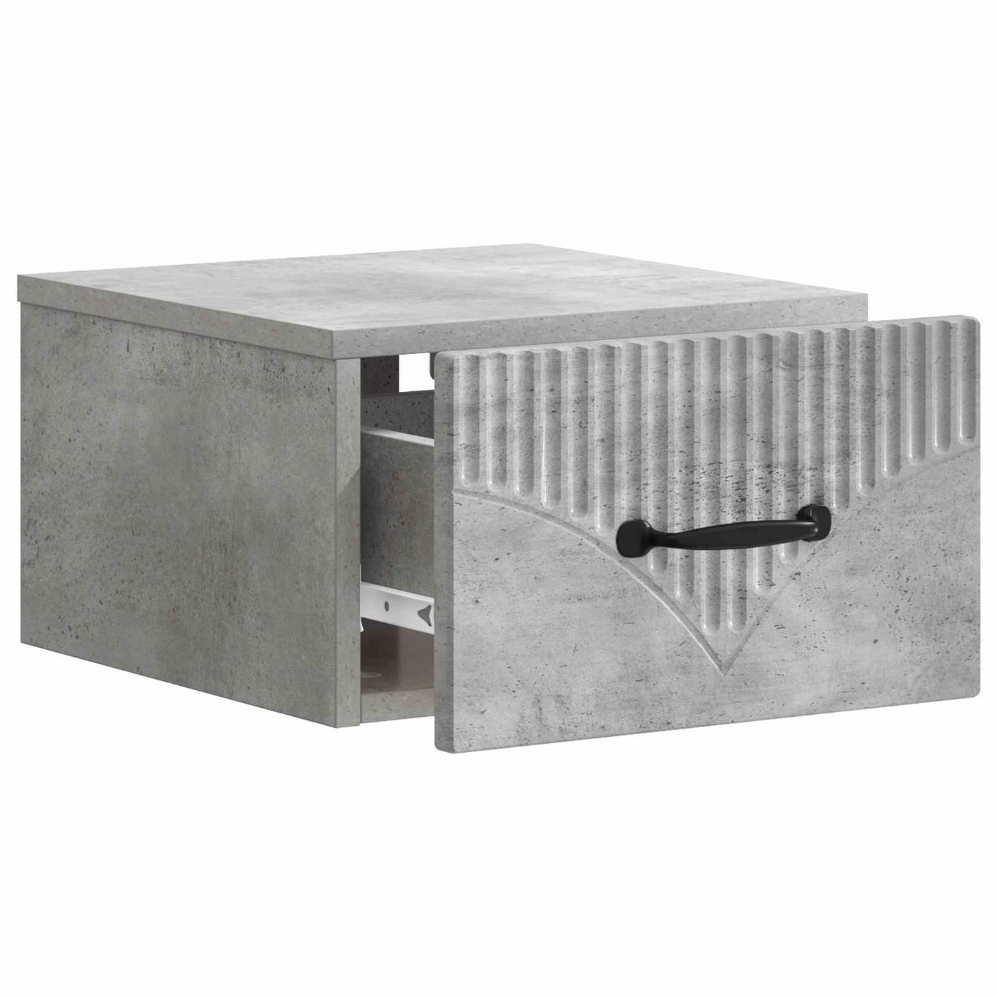 Wall-Mounted Bedside Cabinet Concrete Grey 34.5 x 33 x 20 cm