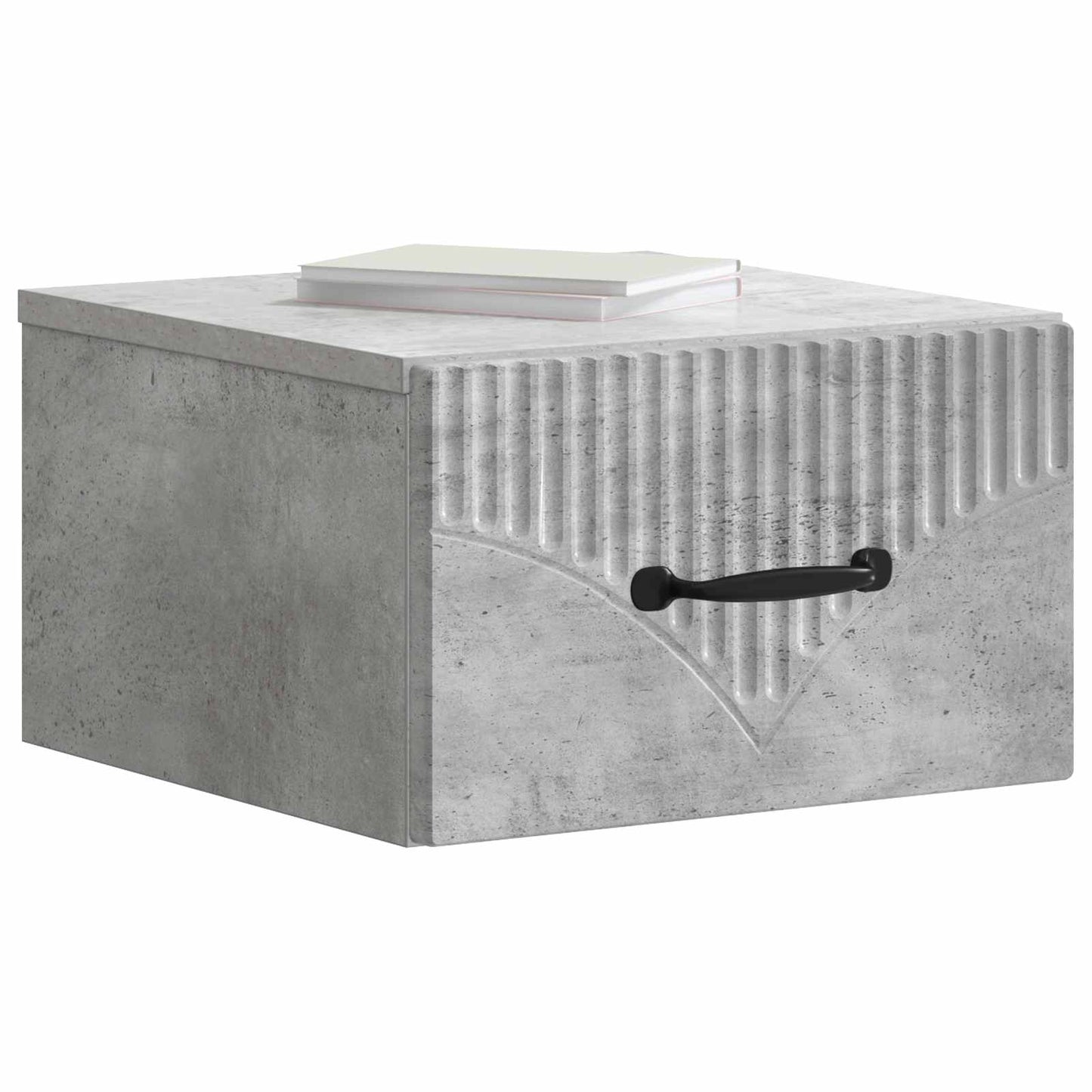 Wall-Mounted Bedside Cabinet Concrete Grey 34.5 x 33 x 20 cm