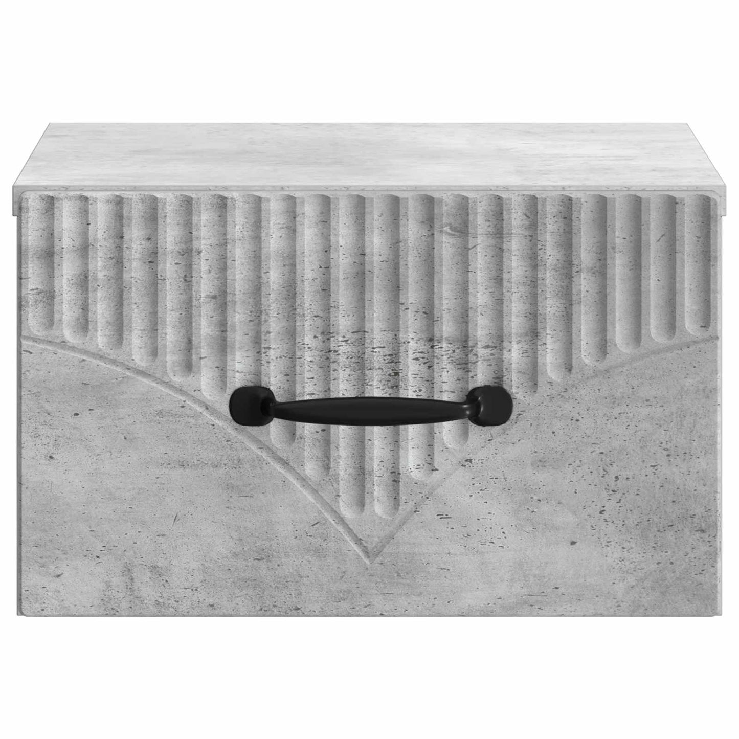 Wall-Mounted Bedside Cabinet with Drawer 2 pcs Concrete Grey