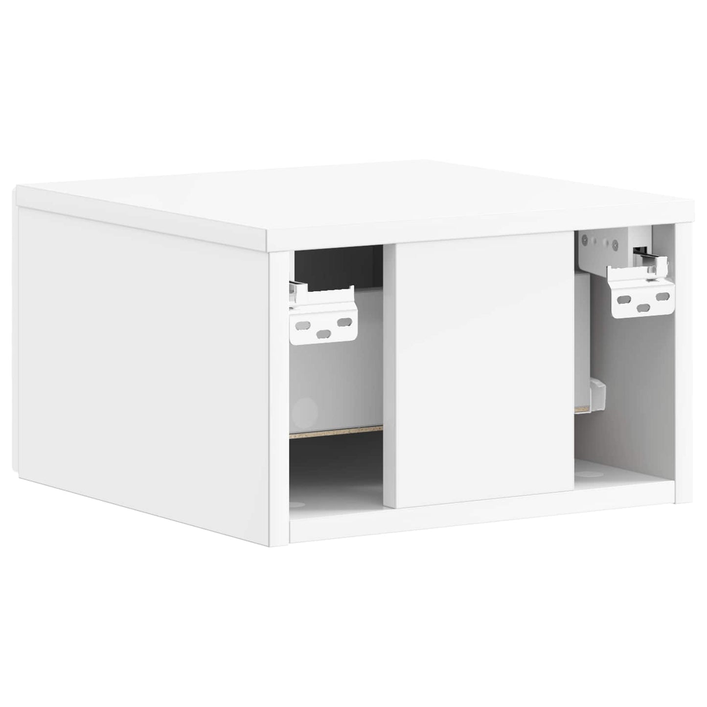 Wall-Mounted Bedside Cabinet High Gloss White 34.5 x 33 x 20 cm