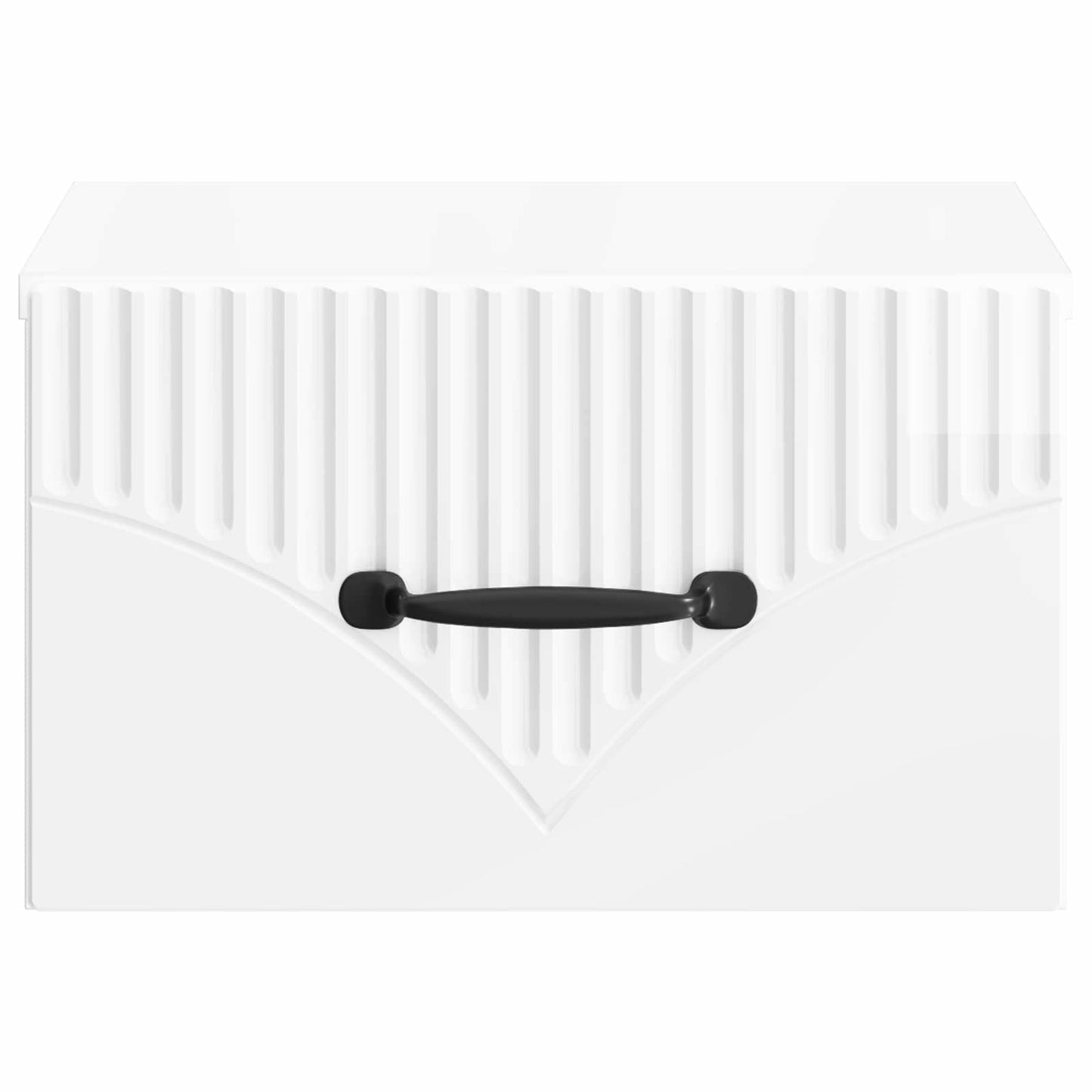 Wall-Mounted Bedside Cabinet High Gloss White 34.5 x 33 x 20 cm