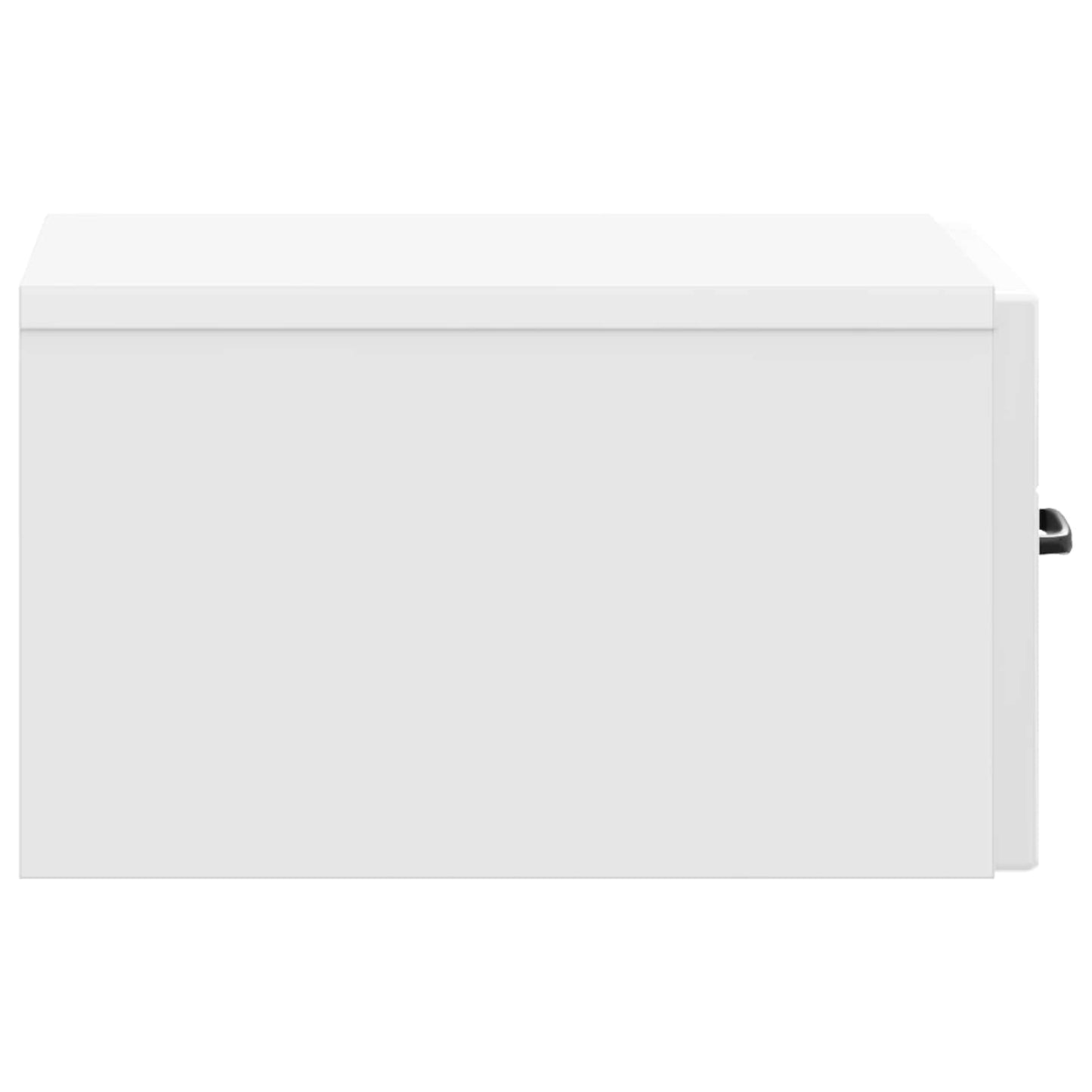 Wall-Mounted Bedside Cabinet High Gloss White 34.5 x 33 x 20 cm