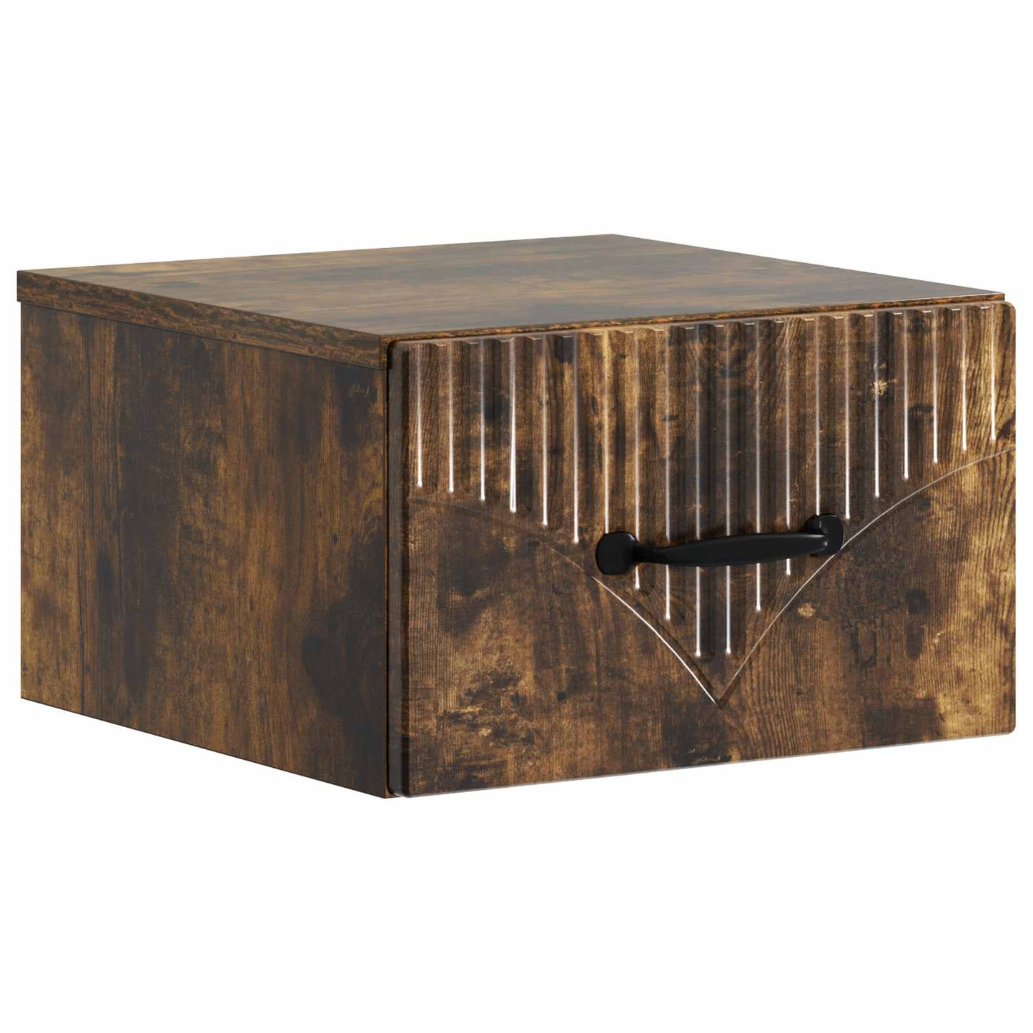 Wall-Mounted Bedside Cabinet Smoked Oak 34.5 x 33 x 20 cm
