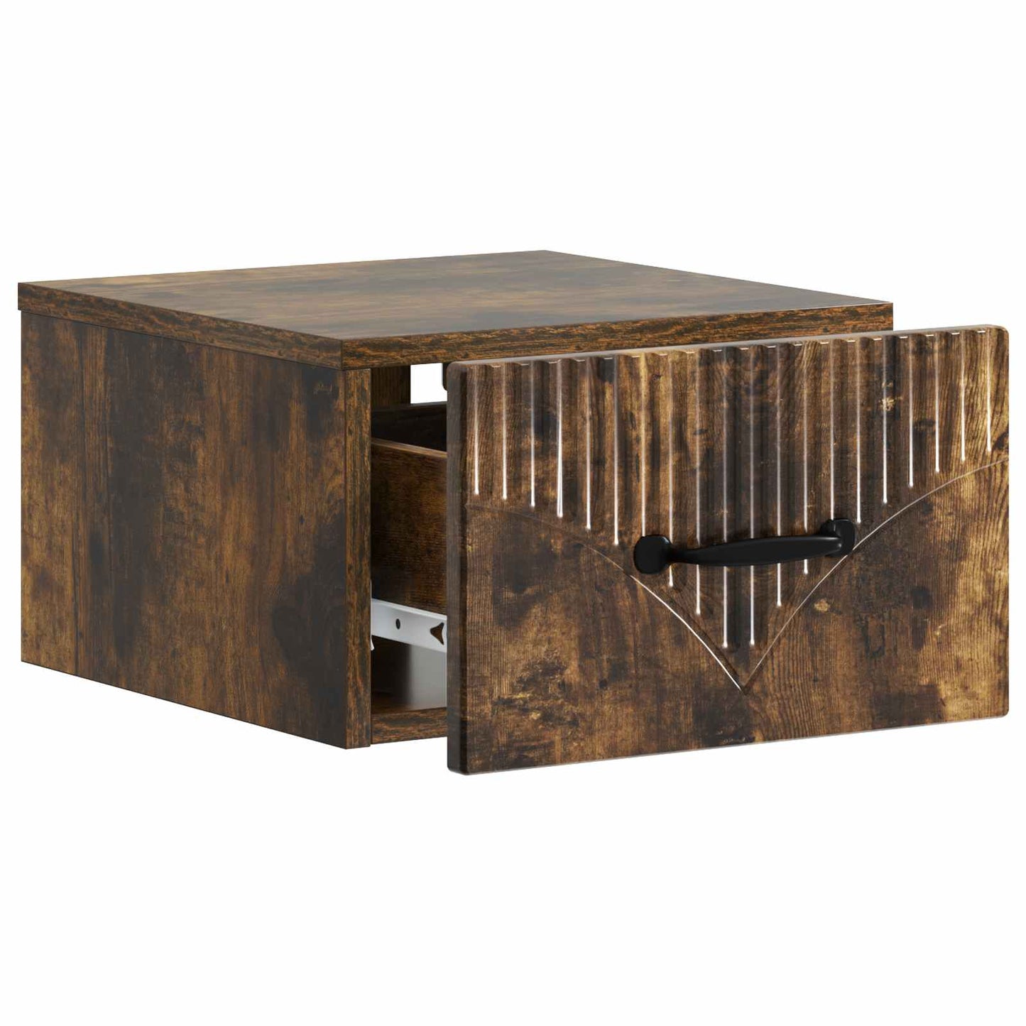 Wall-Mounted Bedside Cabinet Smoked Oak 34.5 x 33 x 20 cm