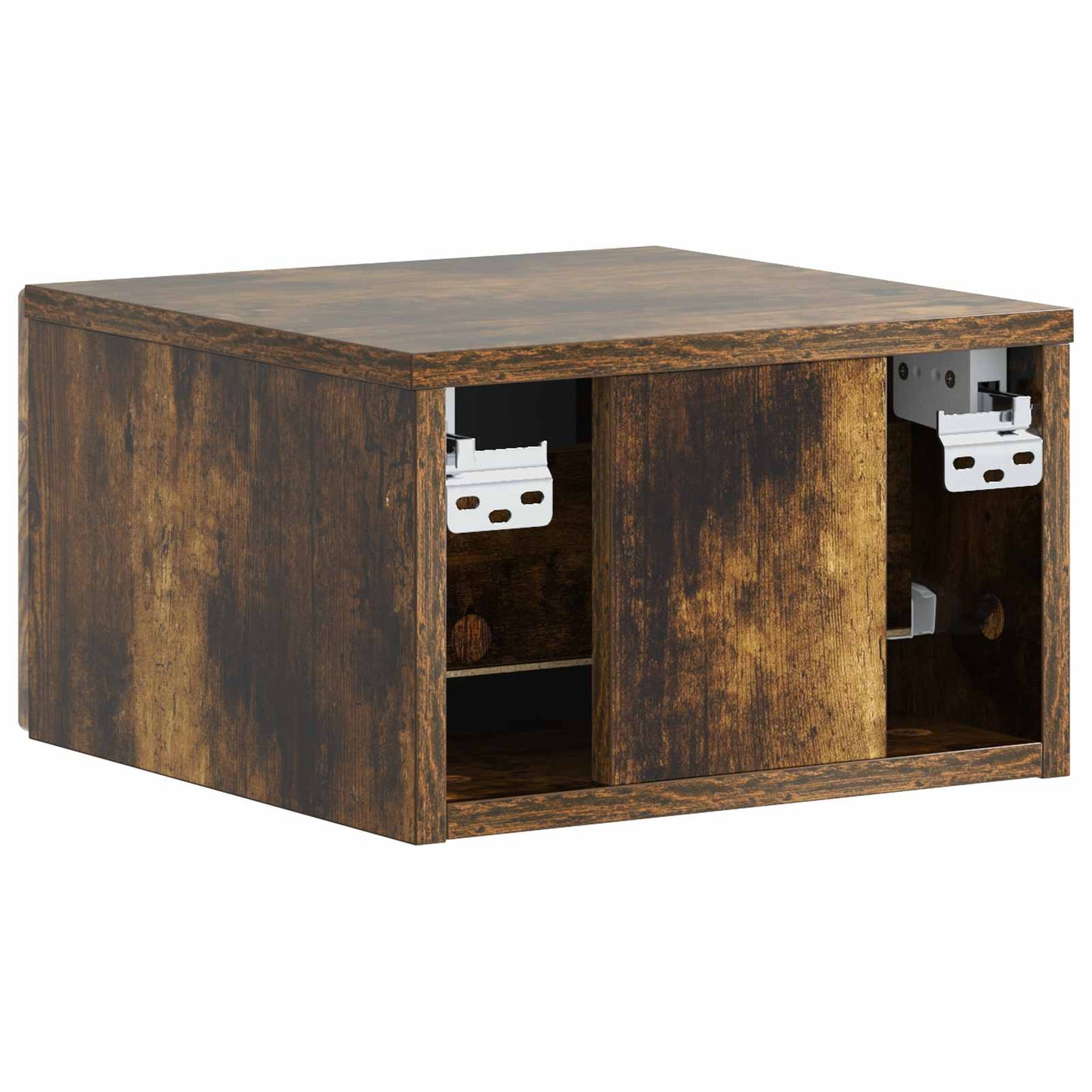 Wall-Mounted Bedside Cabinet 2 pcs Smoked Oak 34.5 x 33 x 20 cm