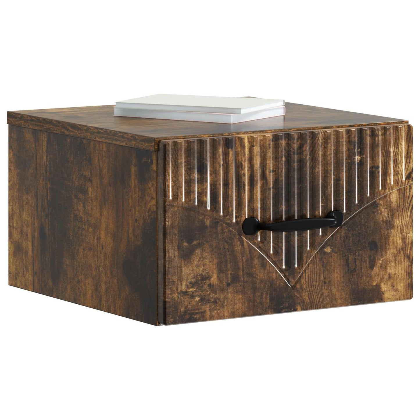 Wall-Mounted Bedside Cabinet 2 pcs Smoked Oak 34.5 x 33 x 20 cm