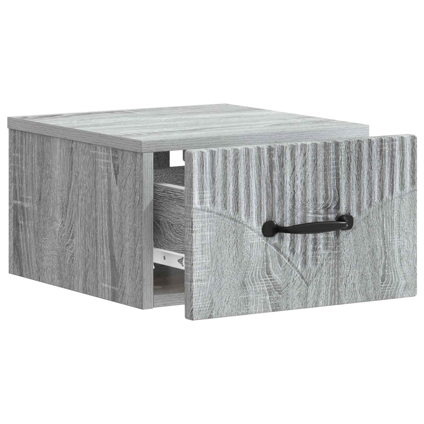 Wall-Mounted Bedside Cabinet Grey Sonoma 34.5 x 33 x 20 cm