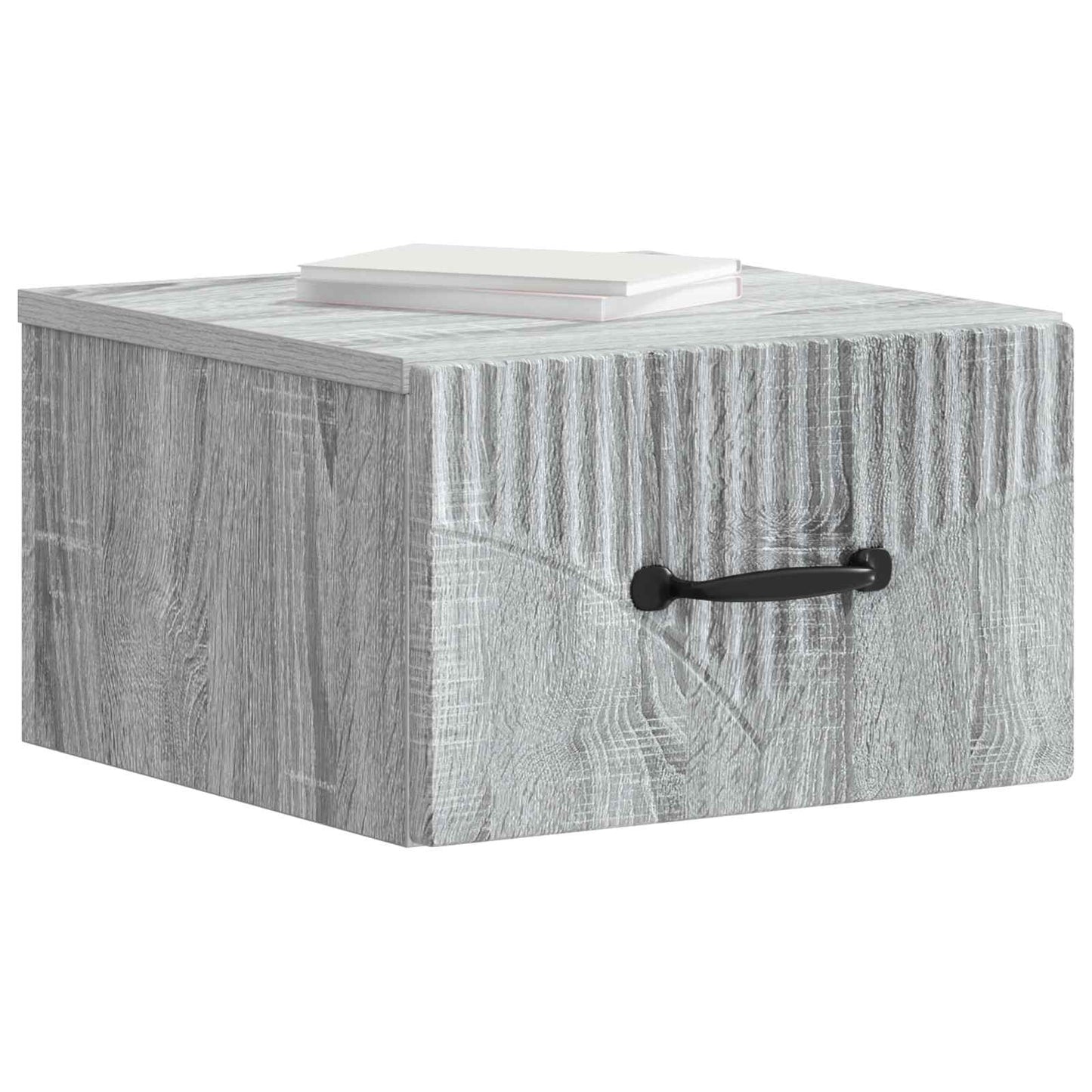 Wall-Mounted Bedside Cabinet Grey Sonoma 34.5 x 33 x 20 cm