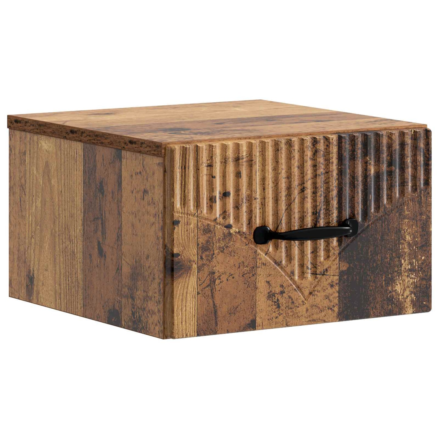 Wall-Mounted Bedside Cabinet Old Wood 34.5 x 33 x 20 cm