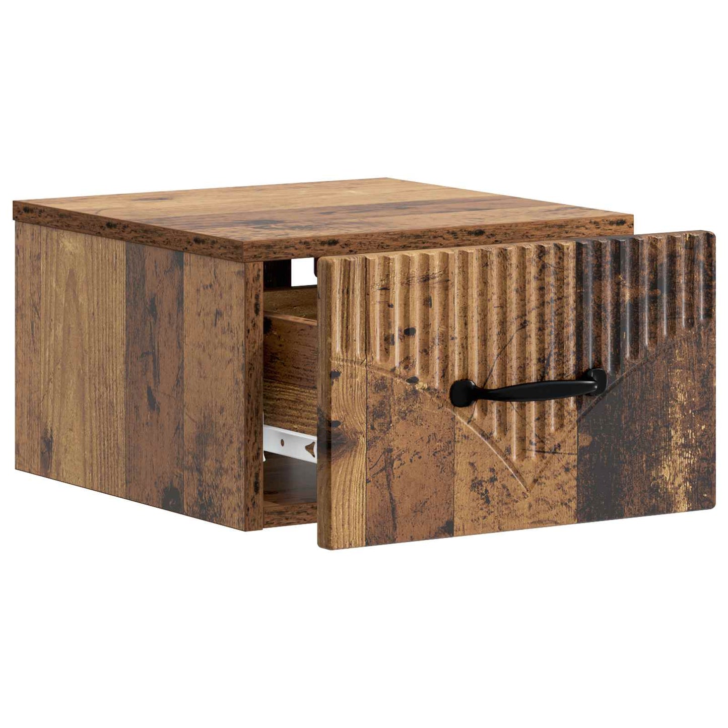 Wall-Mounted Bedside Cabinet Old Wood 34.5 x 33 x 20 cm