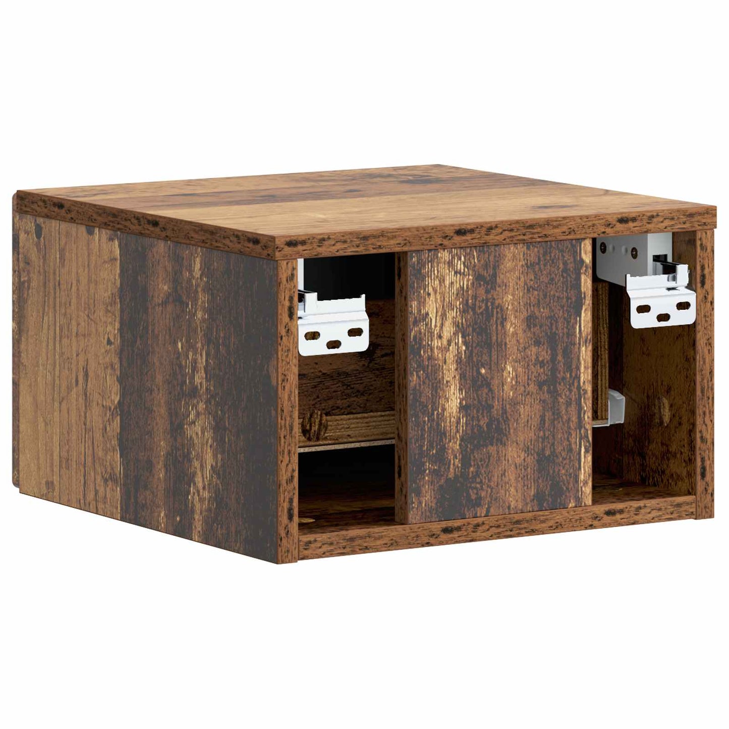 Wall-Mounted Bedside Cabinet Old Wood 34.5 x 33 x 20 cm