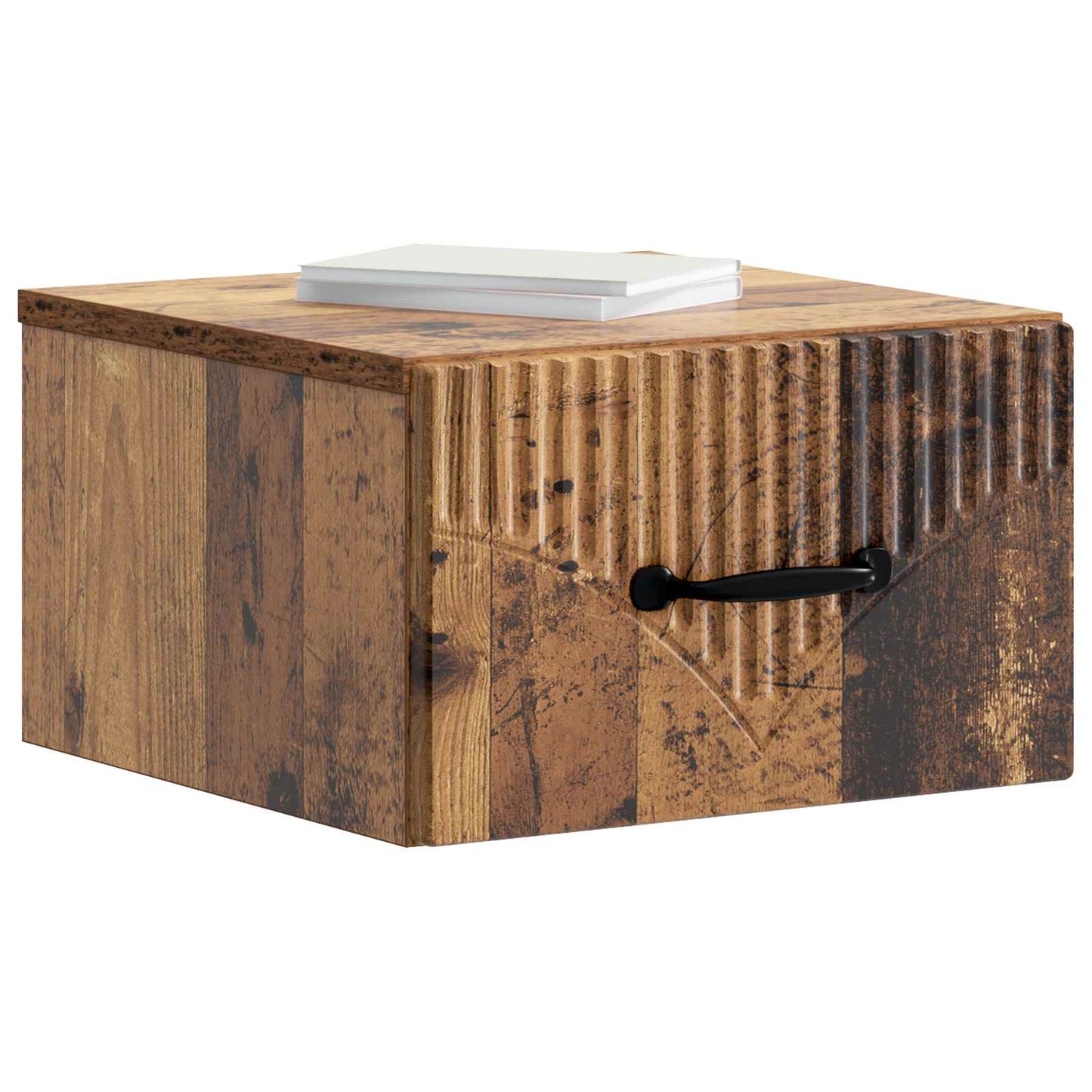 Wall-Mounted Bedside Cabinet Old Wood 34.5 x 33 x 20 cm