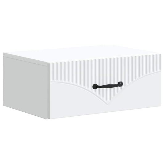 Wall-Mounted Bedside Cabinet White 49 x 34.5 x 20 cm