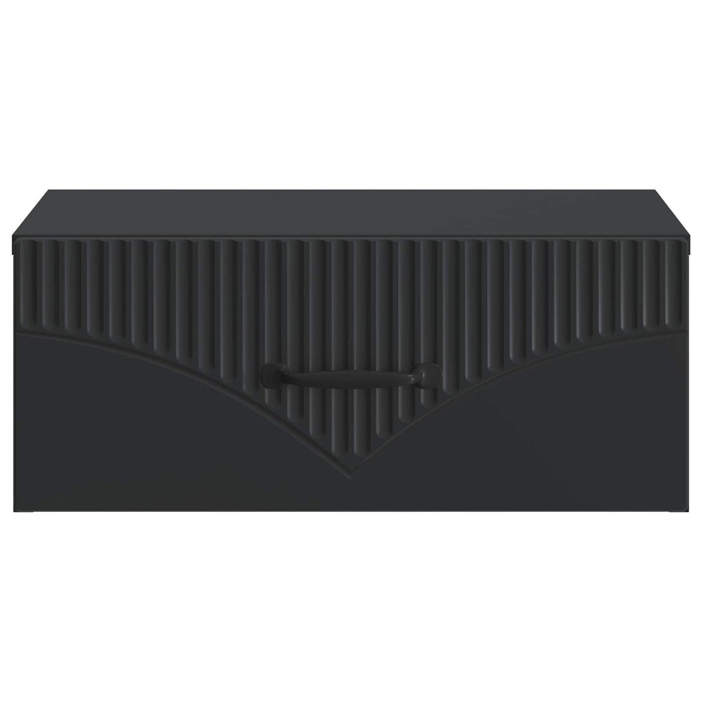 Wall-Mounted Bedside Cabinet Black 49 x 34.5 x 20 cm