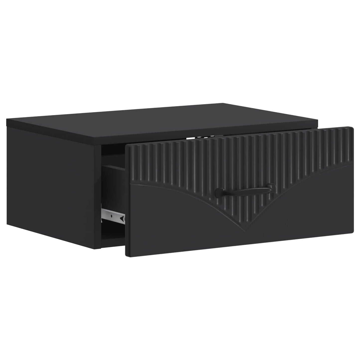 Wall-Mounted Bedside Cabinet 2 pcs Black 49 x 34.5 x 20 cm