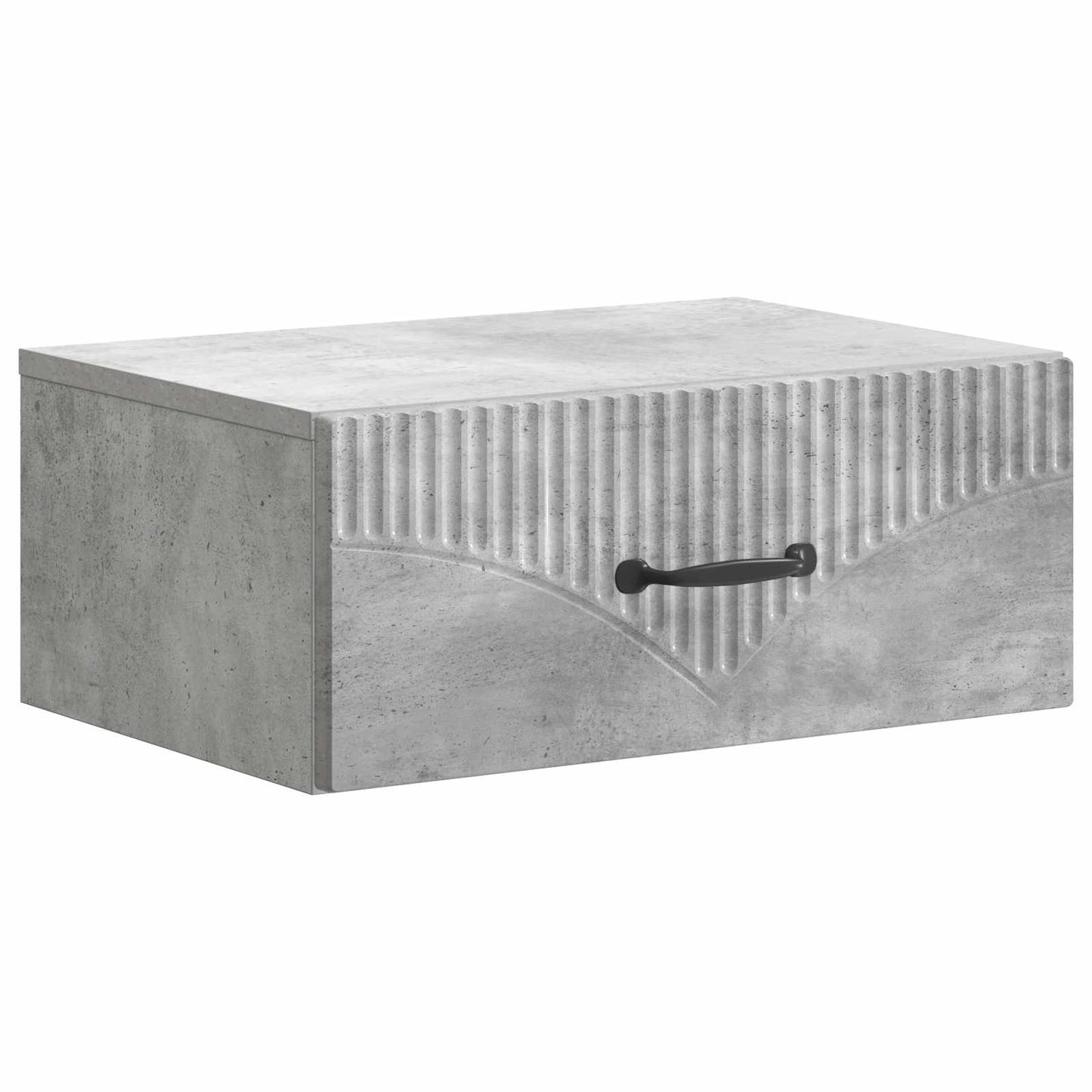 Wall-Mounted Bedside Cabinet Concrete Grey 49 x 34.5 x 20 cm