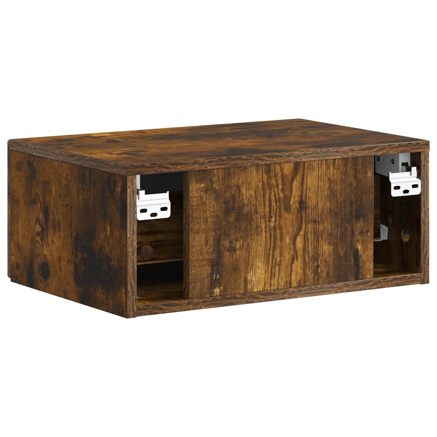Wall-Mounted Bedside Cabinet 2 pcs Smoked Oak 49 x 34.5 x 20 cm