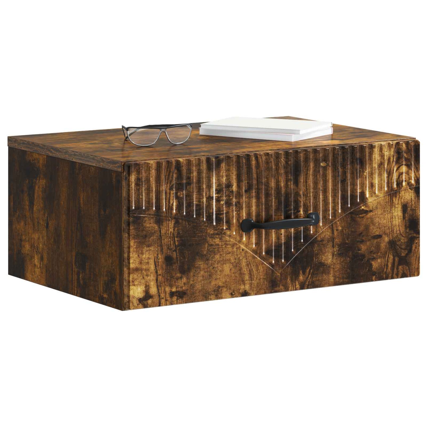 Wall-Mounted Bedside Cabinet 2 pcs Smoked Oak 49 x 34.5 x 20 cm