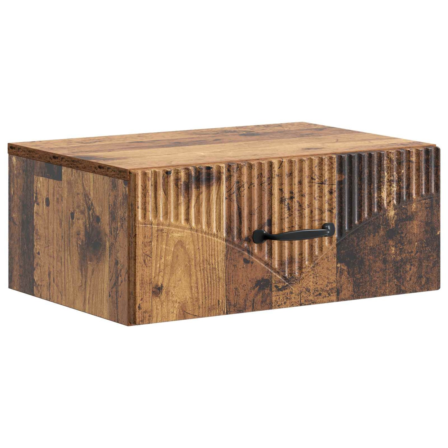 Wall-Mounted Bedside Cabinet Old Wood 49 x 34.5 x 20 cm