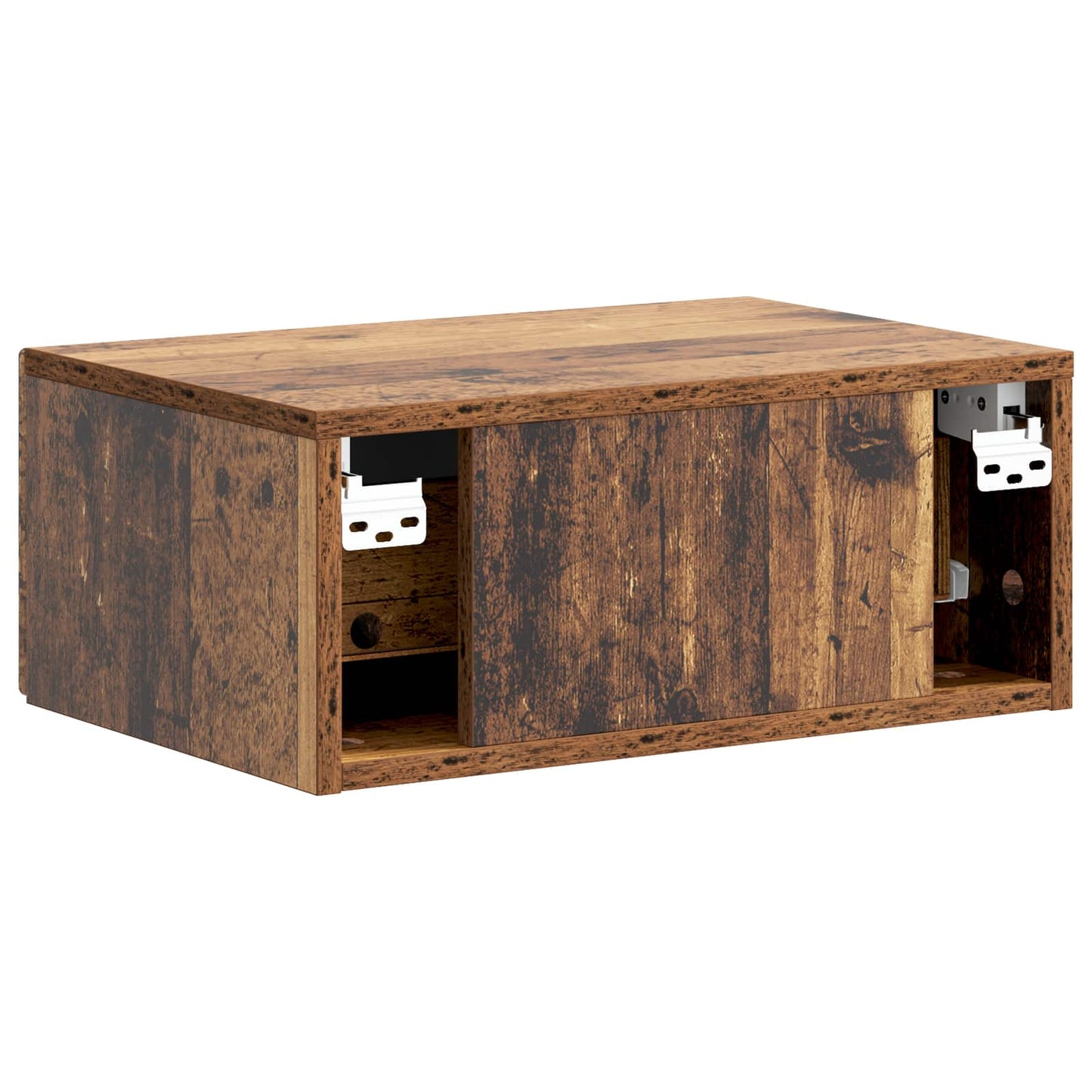 Wall-Mounted Bedside Cabinet 2 pcs Old Wood 49 x 34.5 x 20 cm