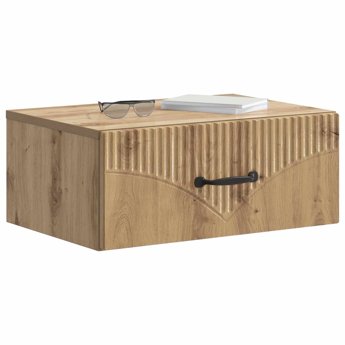 Wall-Mounted Bedside Cabinet 2 pcs Artisan Oak Engineered Wood