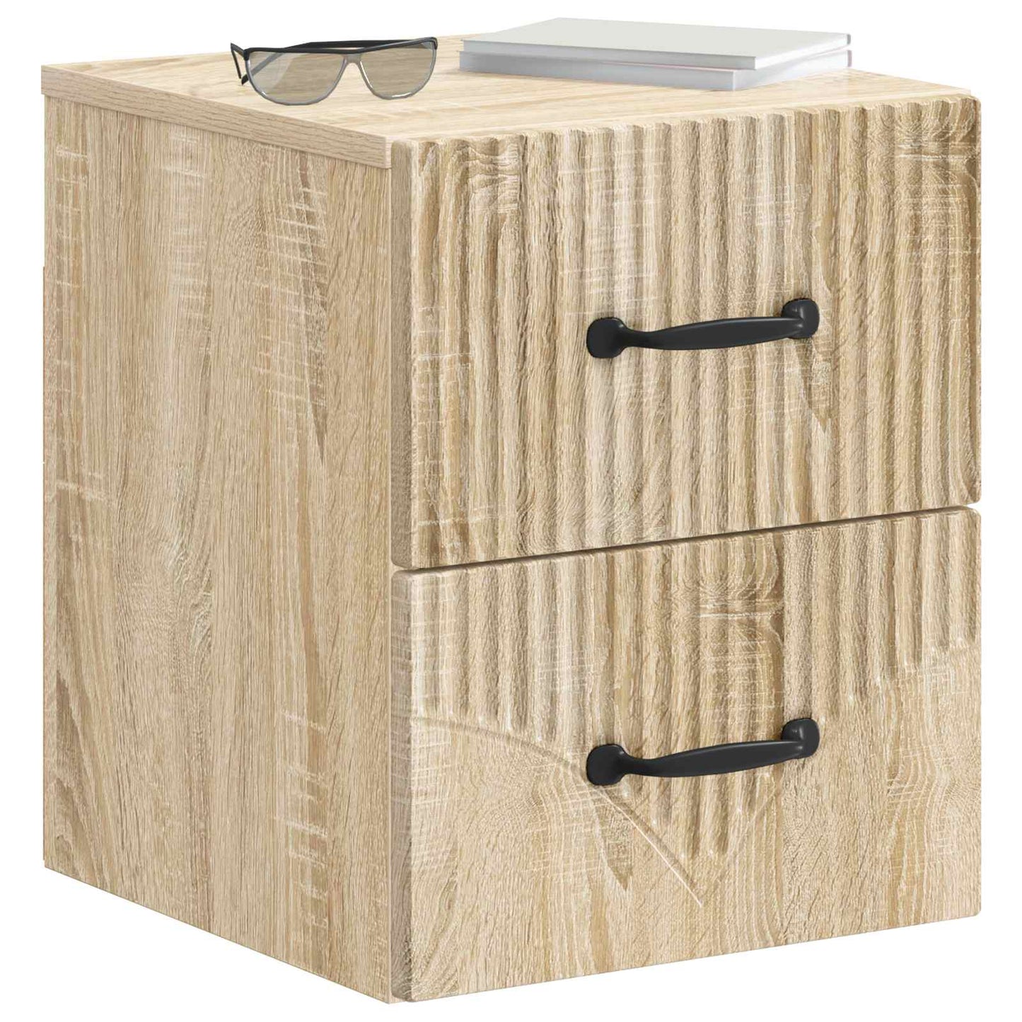 Wall-Mounted Bedside Cabinet 2 pcs Sonoma Oak 34.5 x 33 x 40 cm