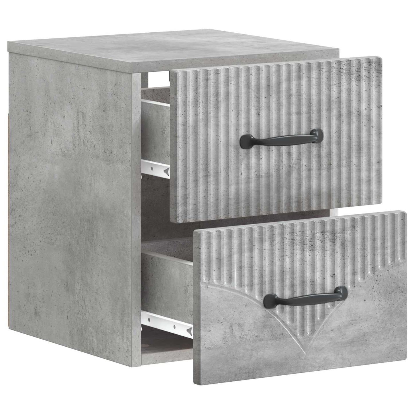 Wall-Mounted Bedside Cabinet Concrete Grey 34.5 x 33 x 40 cm