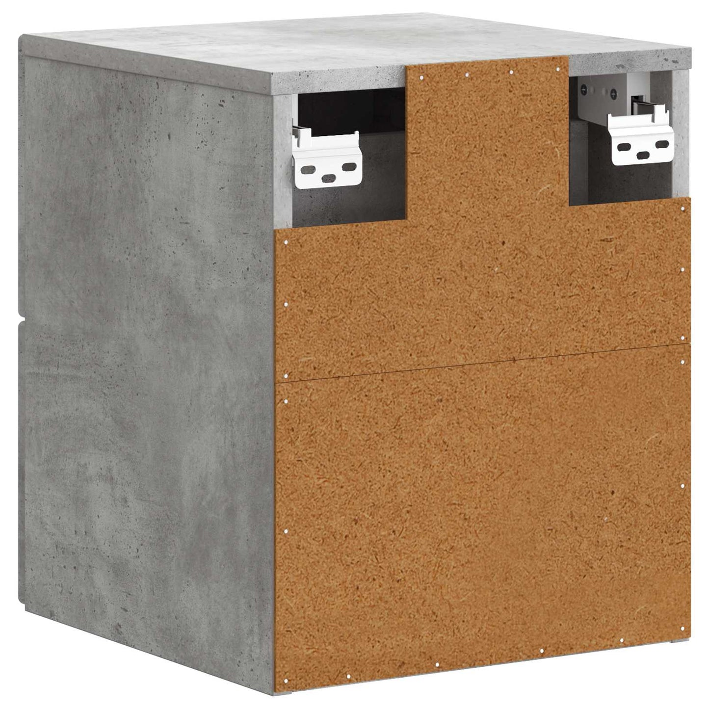 Wall-Mounted Bedside Cabinet 2 pcs Concrete Grey
